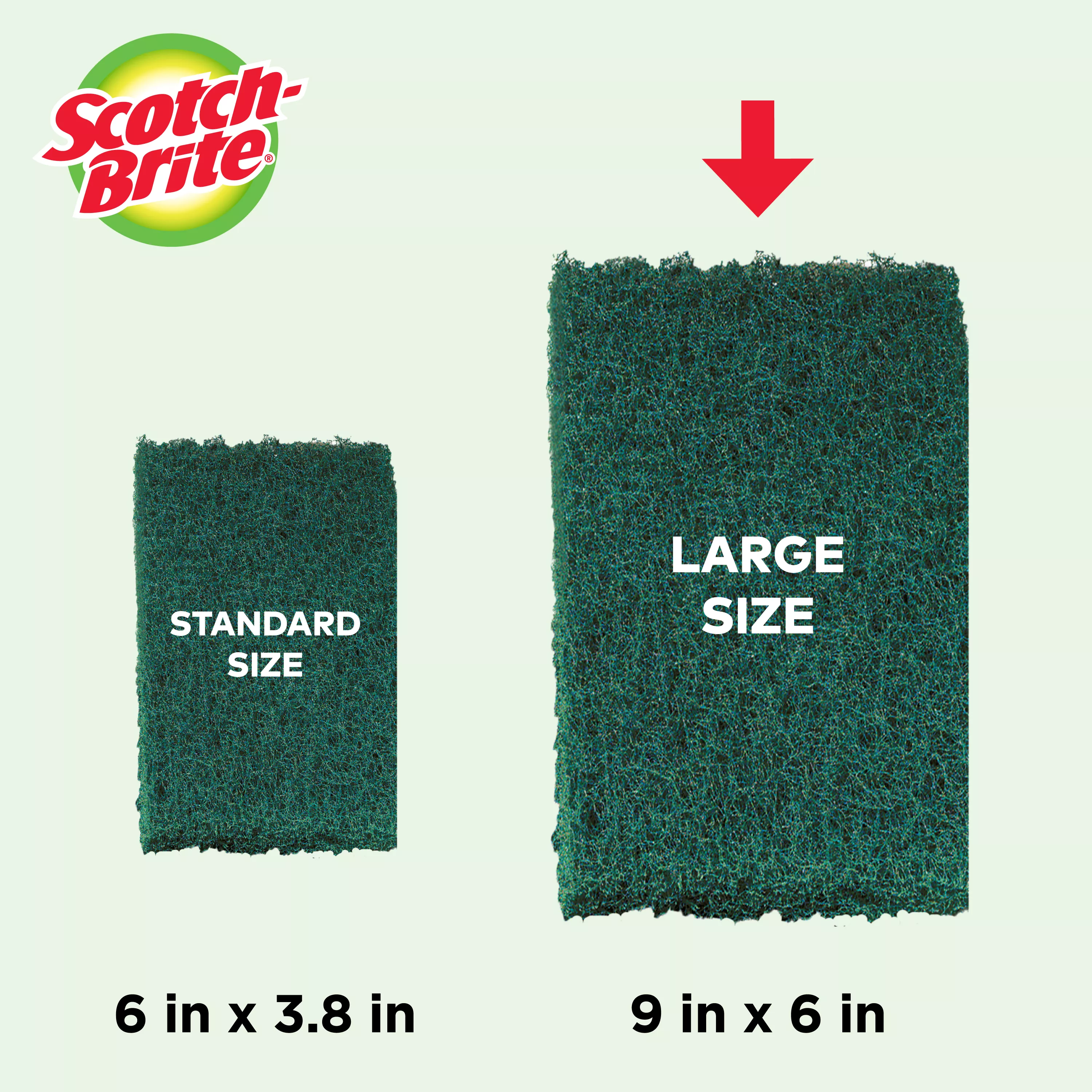 SKU 7000126959 | Scotch-Brite® Extra Heavy Duty Scour Pad 220-6x9-4L-C