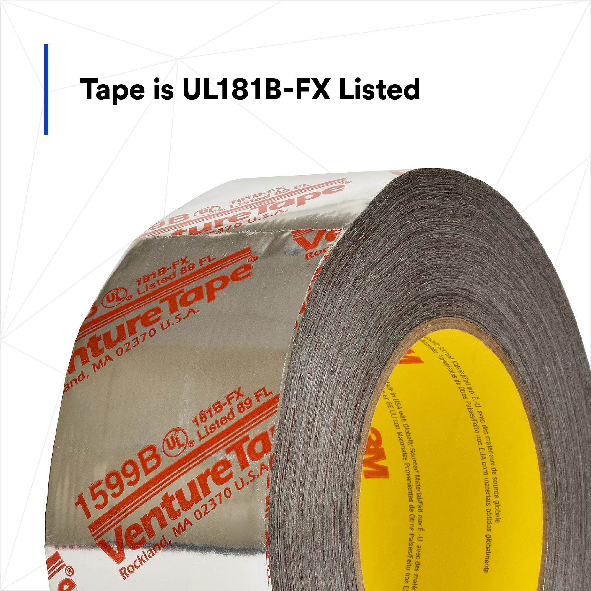 UPC 00750351159963 | 3M™ Venture Tape™ UL181B-FX Polypropylene Duct Tape 1599B