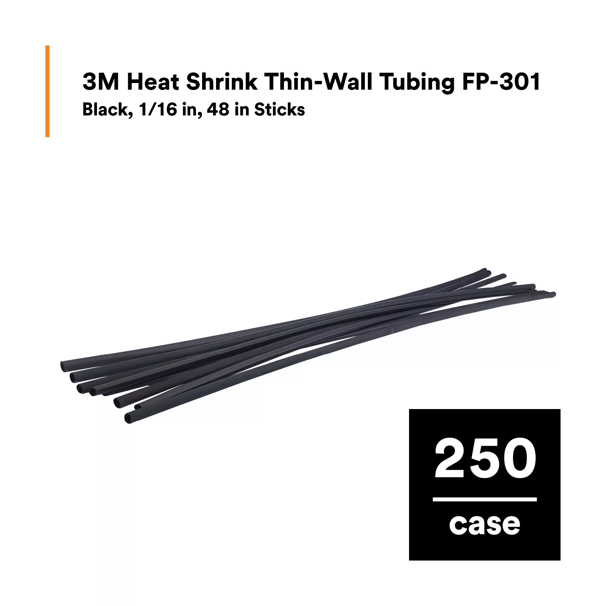 SKU 7100111120 | 3M™ Heat Shrink Thin-Wall Tubing FP-301-1/16-48