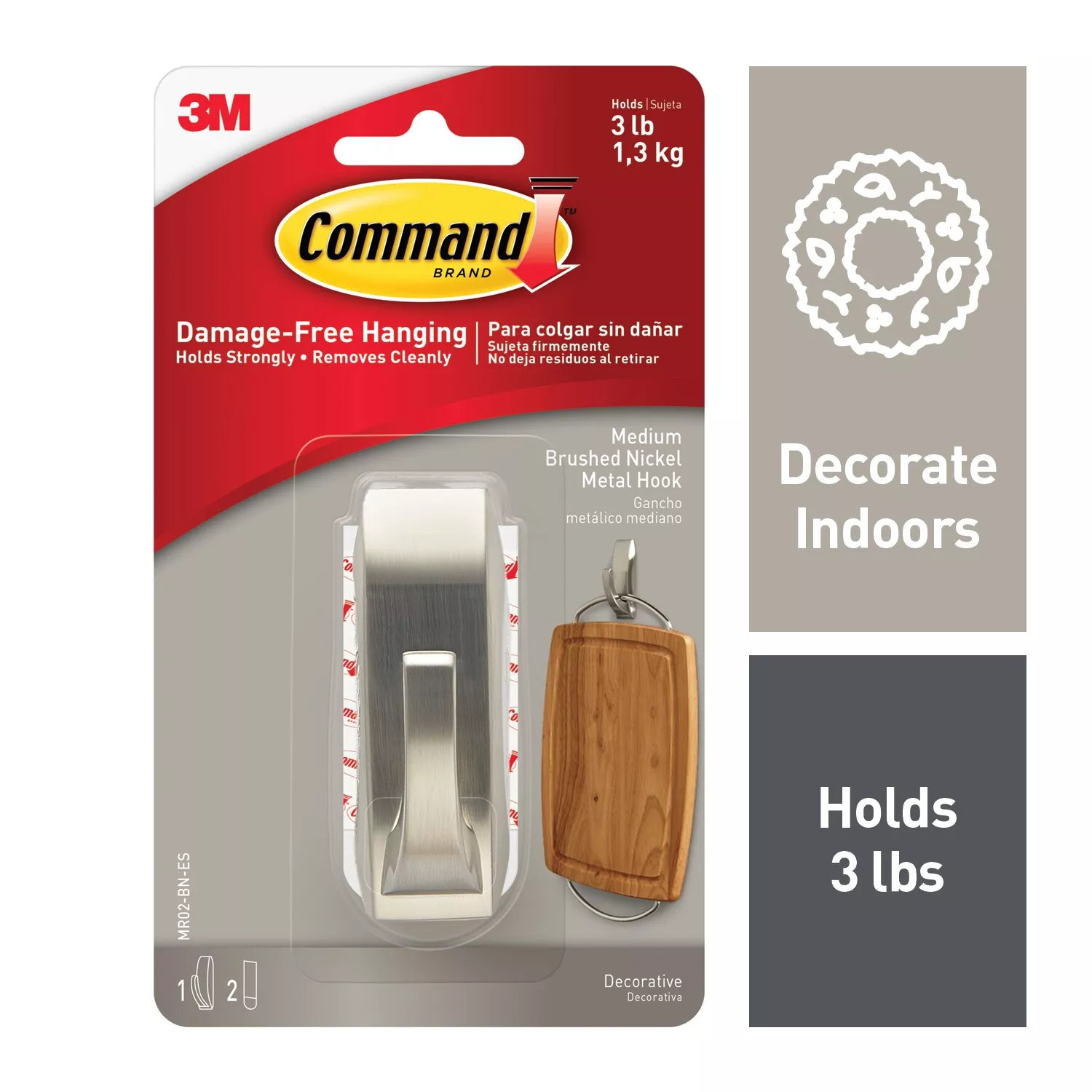 Command™ Modern Reflections Hook MR02-BN-ES, Medium