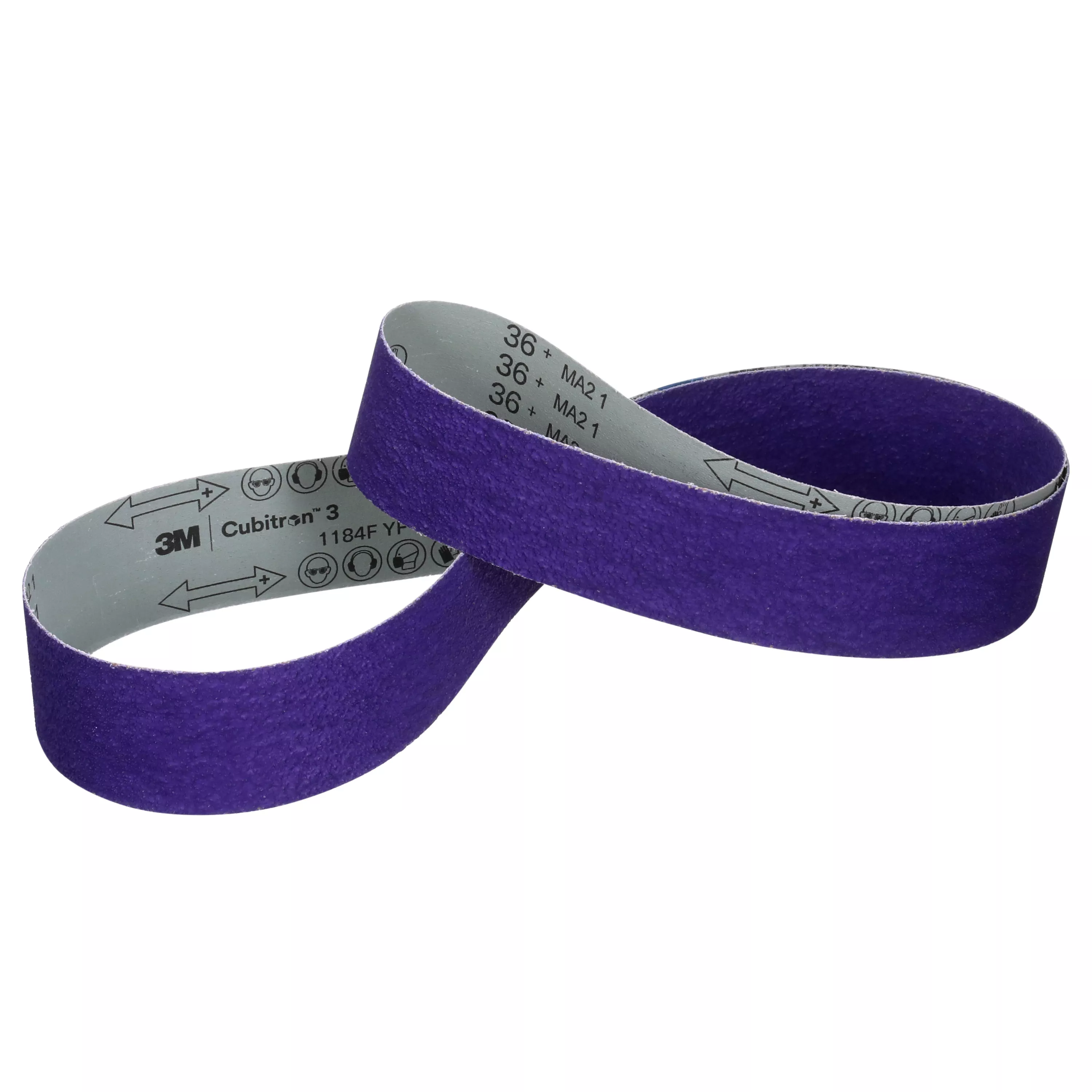 3M™ Cubitron™ 3 Cloth Belt 1184F, 36+ YF-weight, 2 in x 90 in, Film-lok, Single-flex, 50 ea/Case