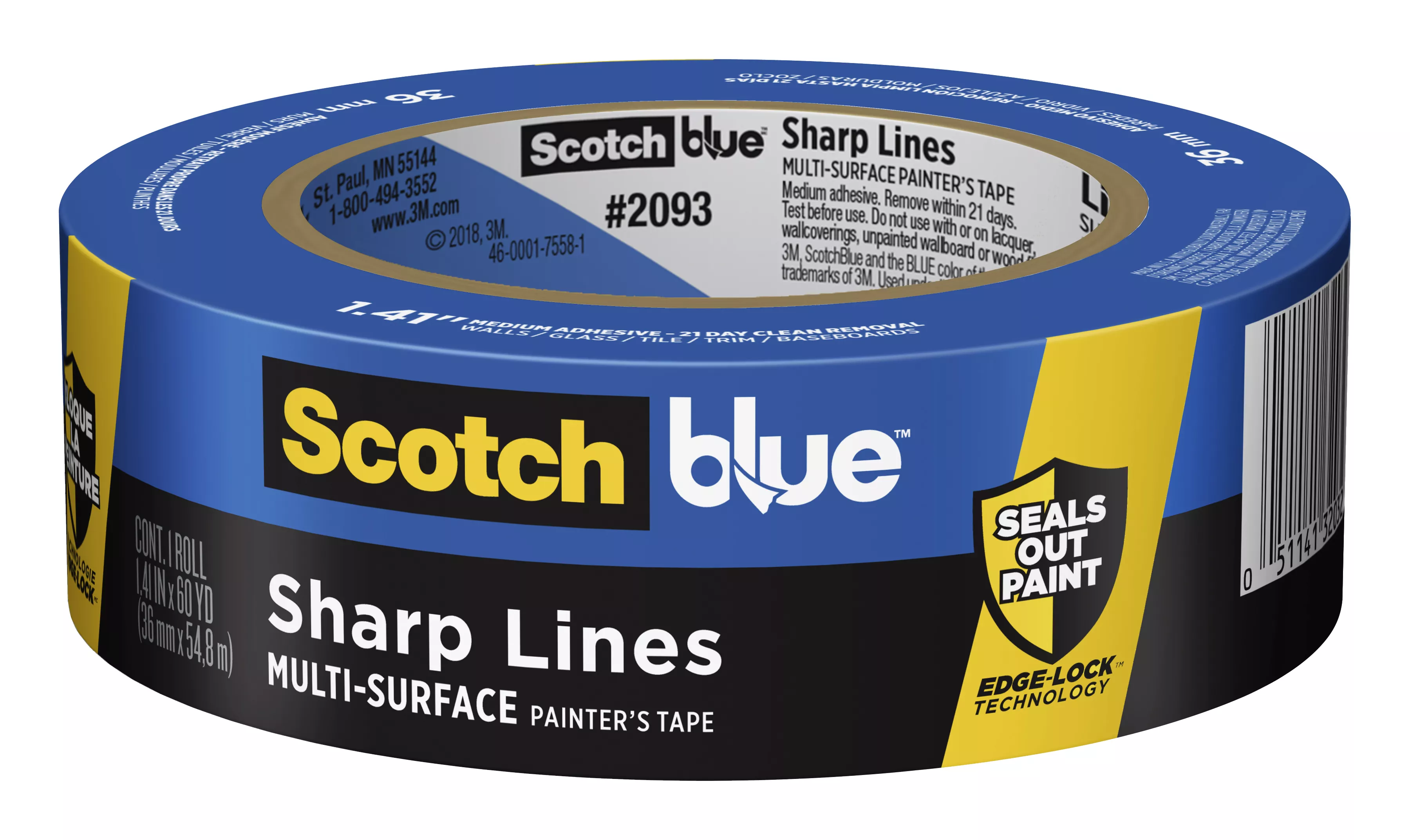 SKU 7100184850 | ScotchBlue™ Sharp Lines Painter's Tape 2093-36NC