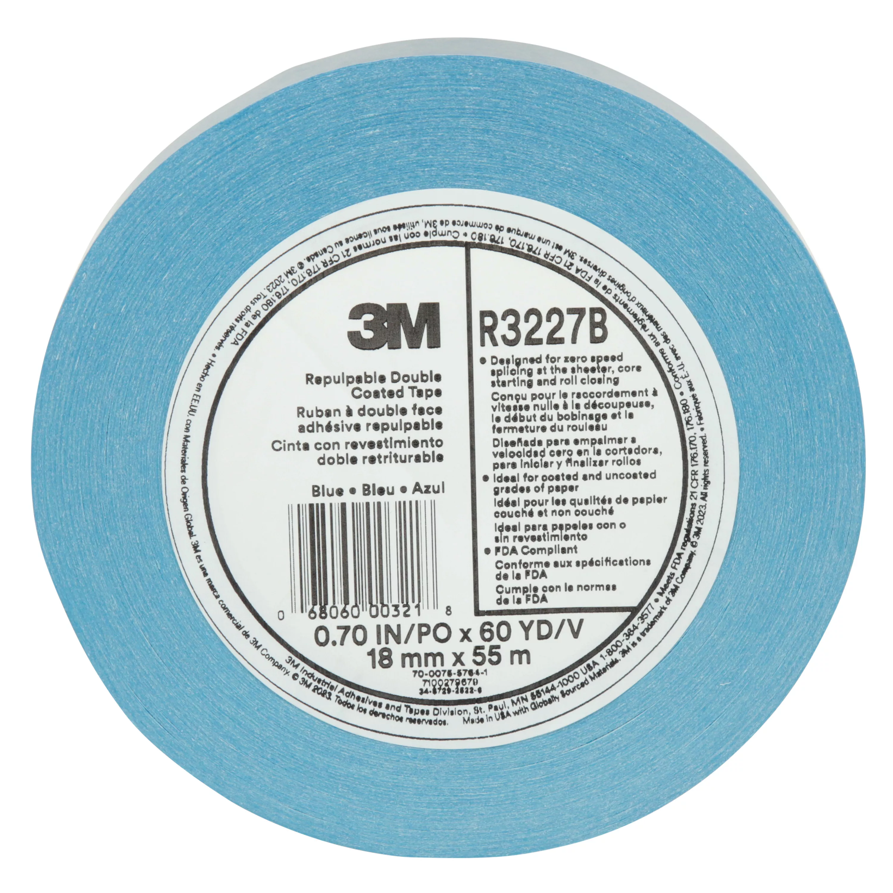 SKU 7100279679 | 3M™ Repulpable Double Coated Tape R3227B