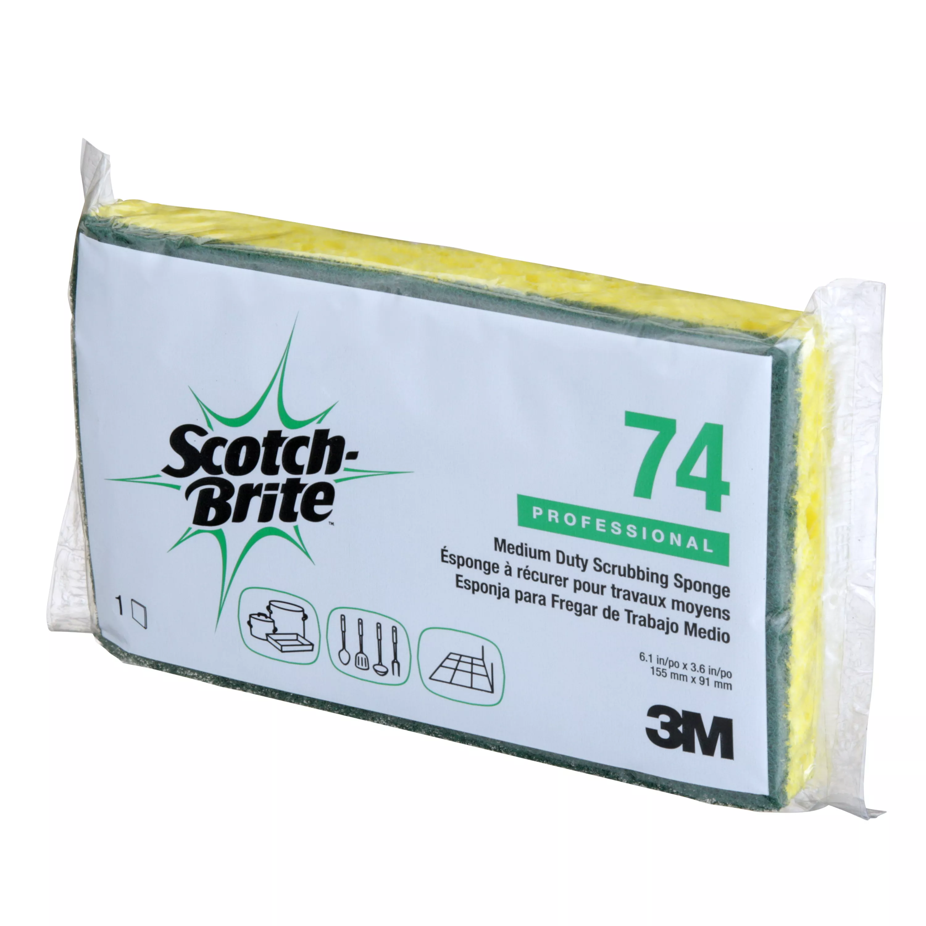 SKU 7010028899 | Scotch-Brite™ Medium Duty Scrub Sponge 74