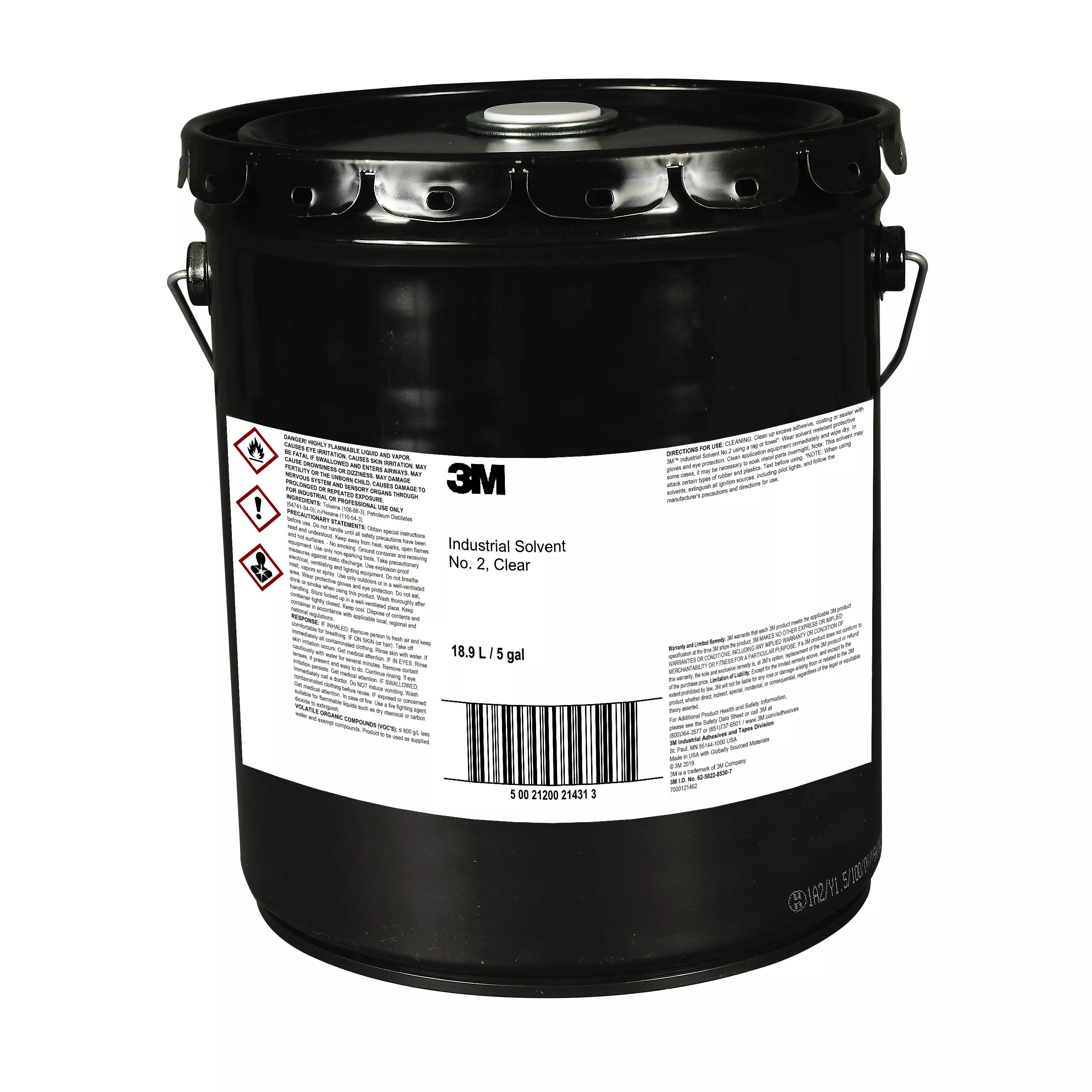 3M™ Solvent 2, Clear, 5 Gallon (Pail), 1 Can/Drum