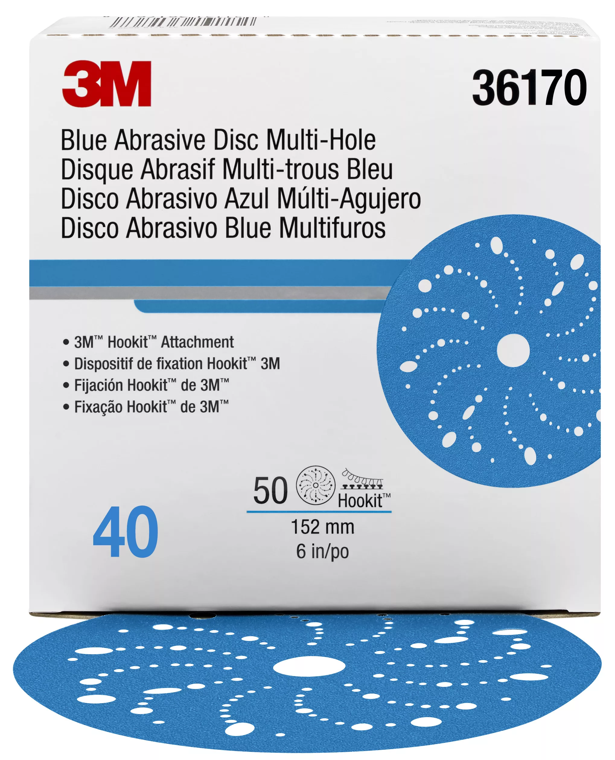 UPC 00051131361706 | 3M™ Hookit™ Blue Abrasive Disc Multi-hole