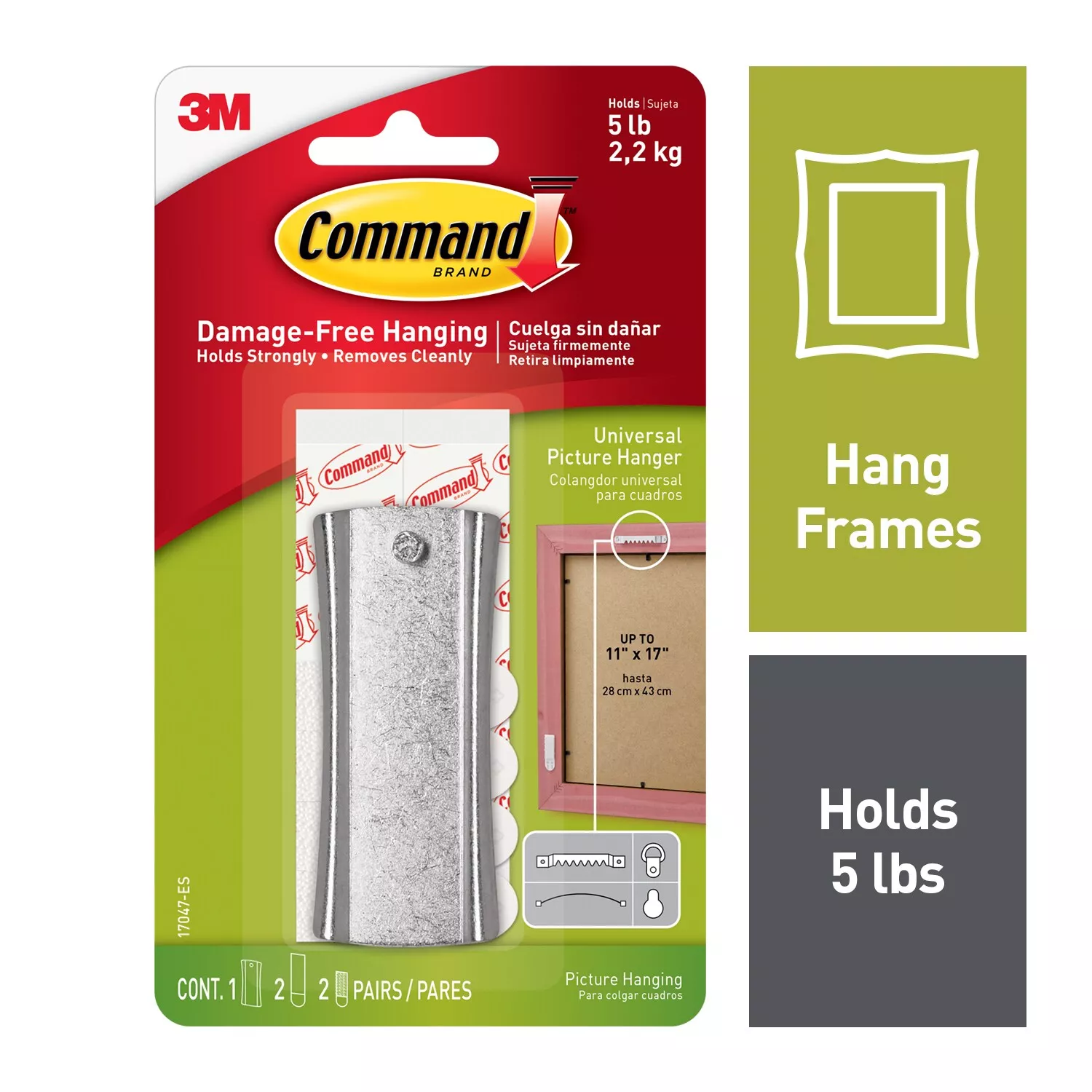 Command™ Universal Picture Hanger w/ Stabilizer Strips 17047-ES