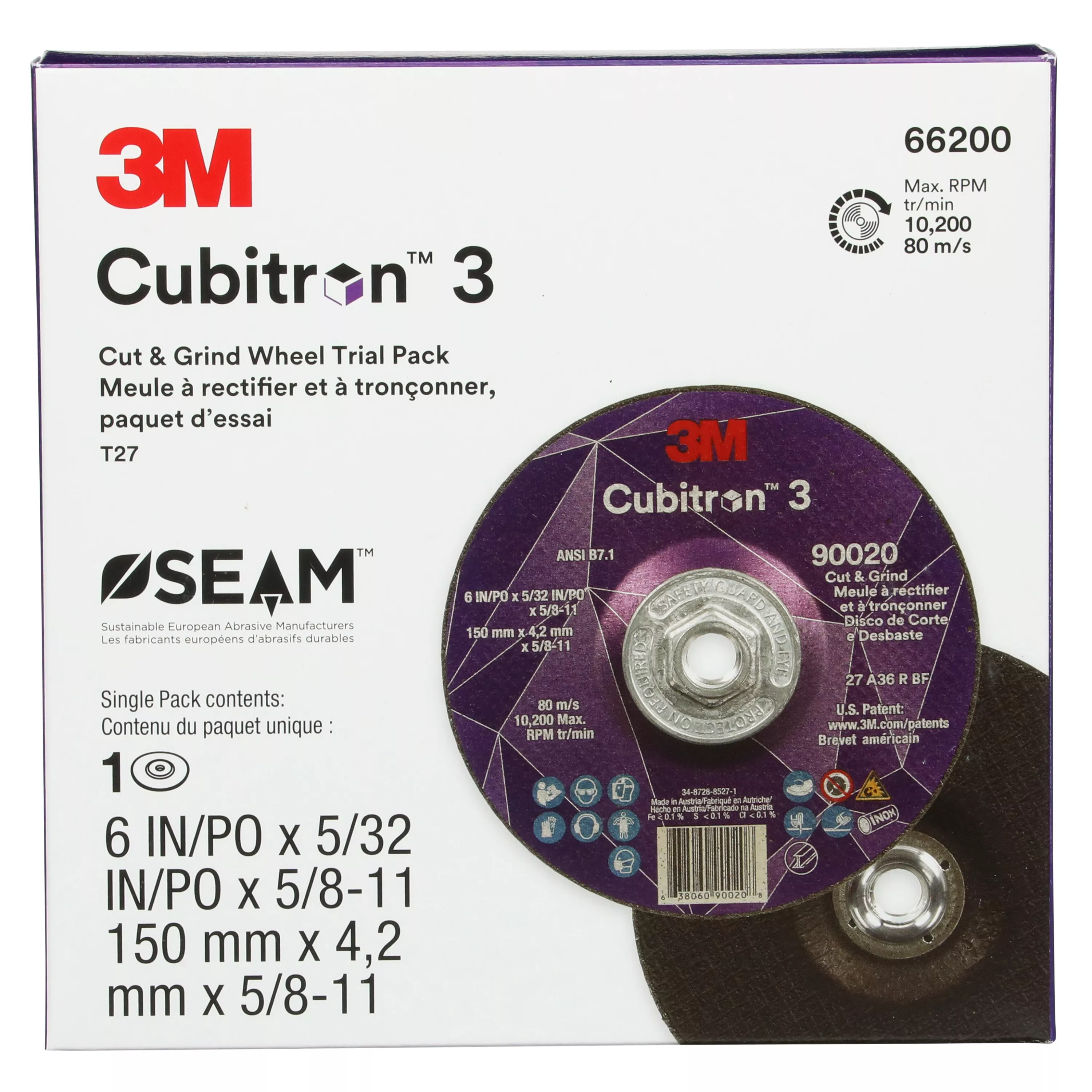 UPC 00068060662002 | 3M™ Cubitron™ 3 Cut and Grind Wheel