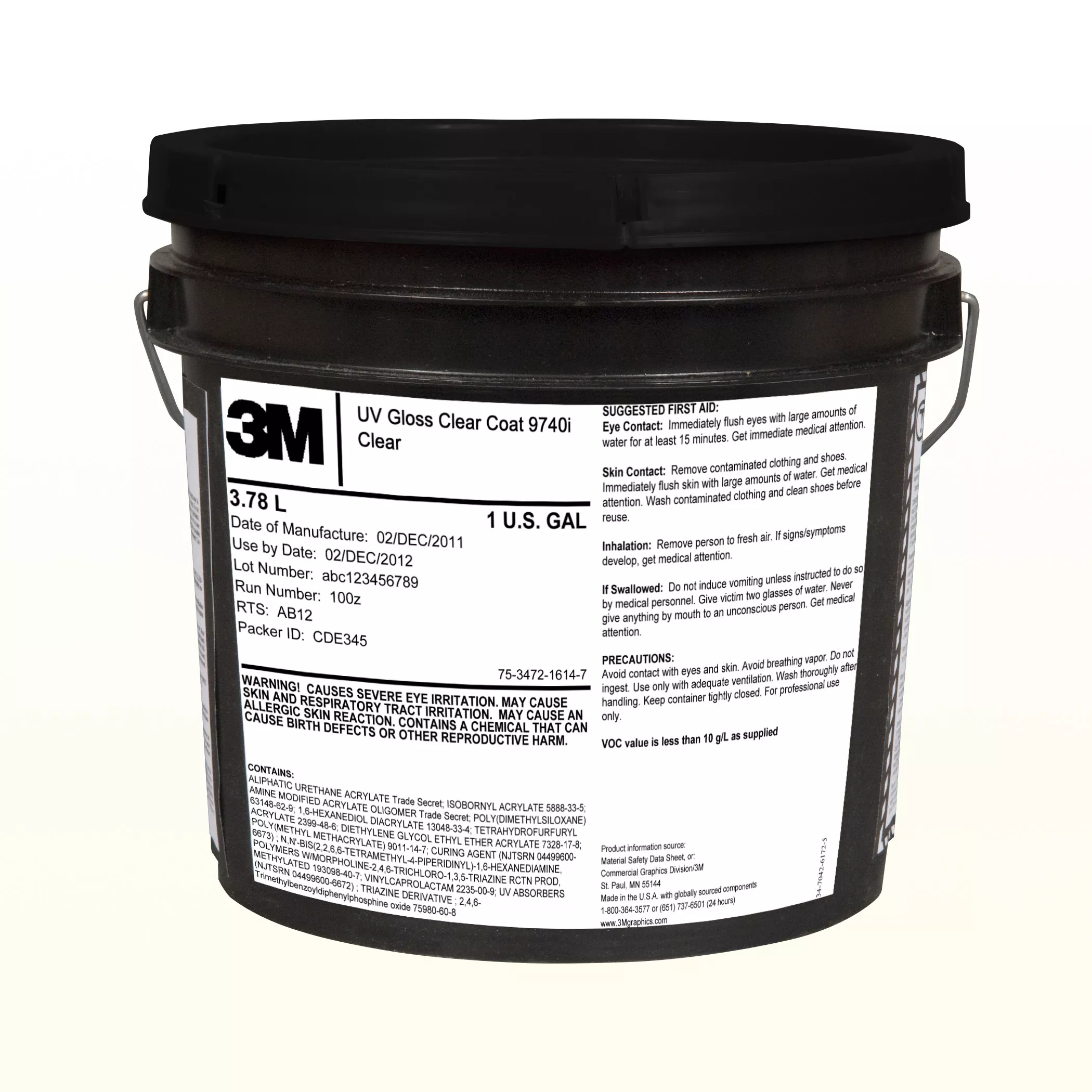 SKU 7010346435 | 3M™ Screen Print UV Gloss Clear 9760LX