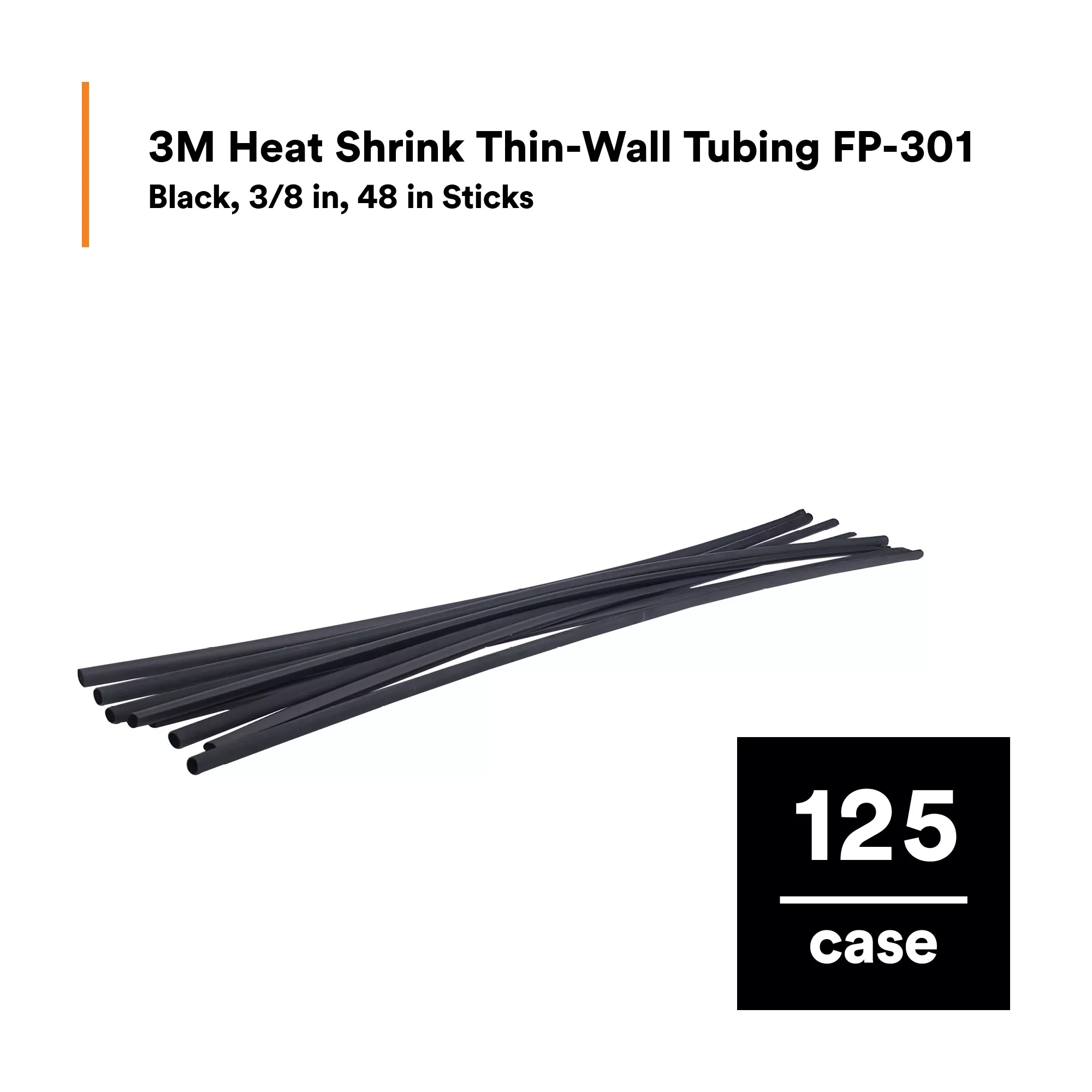 SKU 7100086437 | 3M™ Heat Shrink Thin-Wall Tubing FP-301-3/8-48