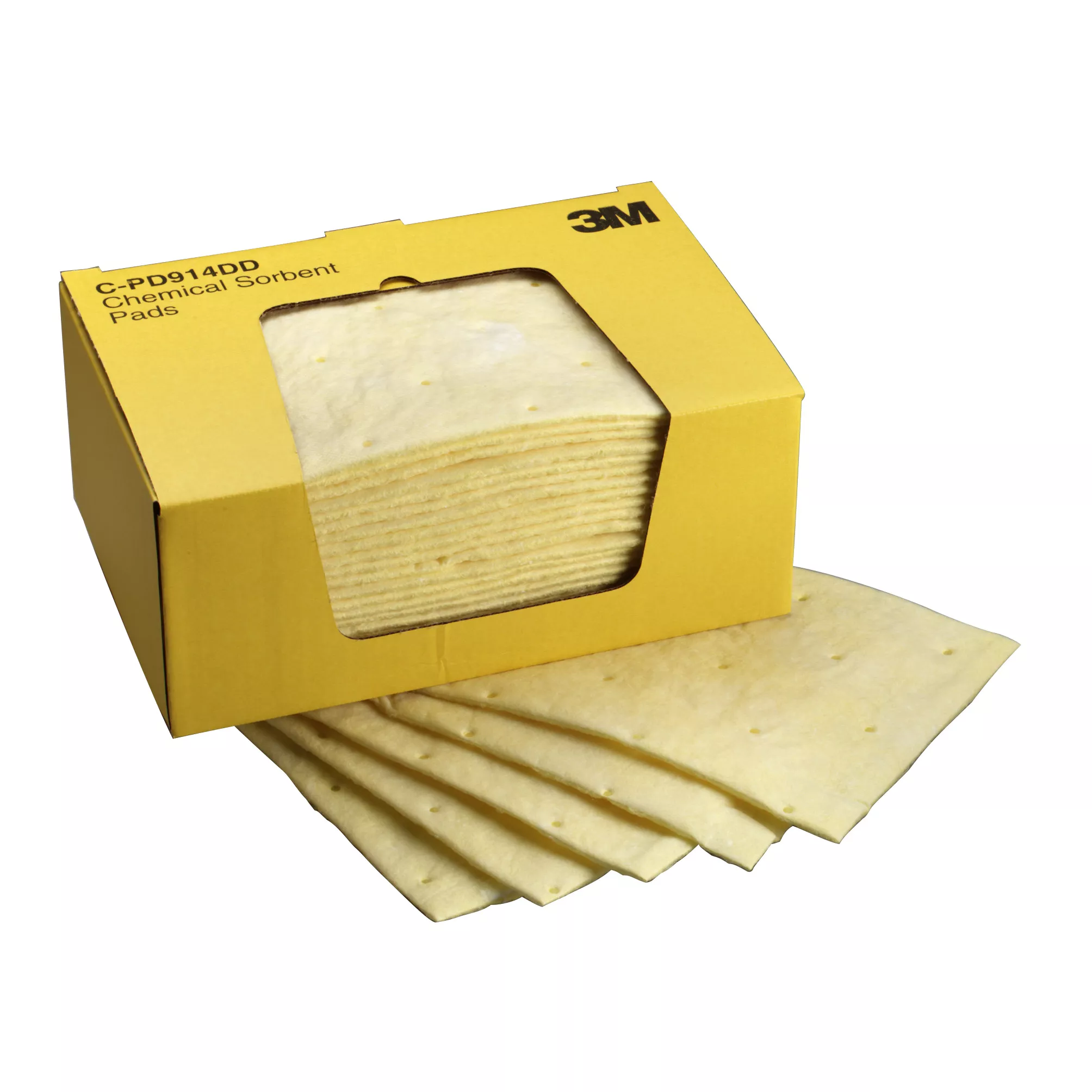 3M™ Chemical Sorbent Pad C-PD914DD, High Capacity, 9 in x 14 in, 25 Pads/Box, 6 Box/Case