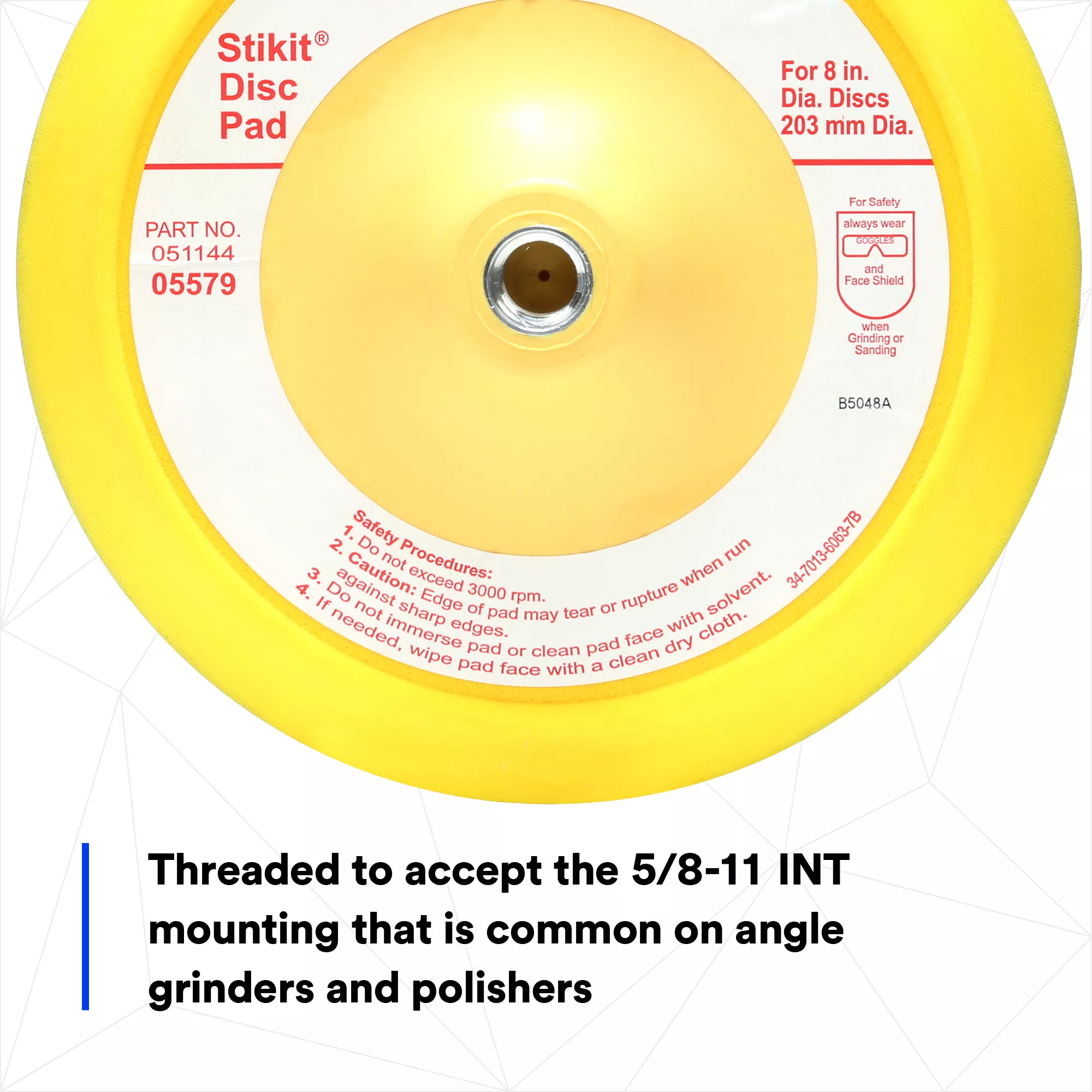 SKU 7000045658 | 3M™ Stikit™ Abrasive Disc Back-up Pad 05579