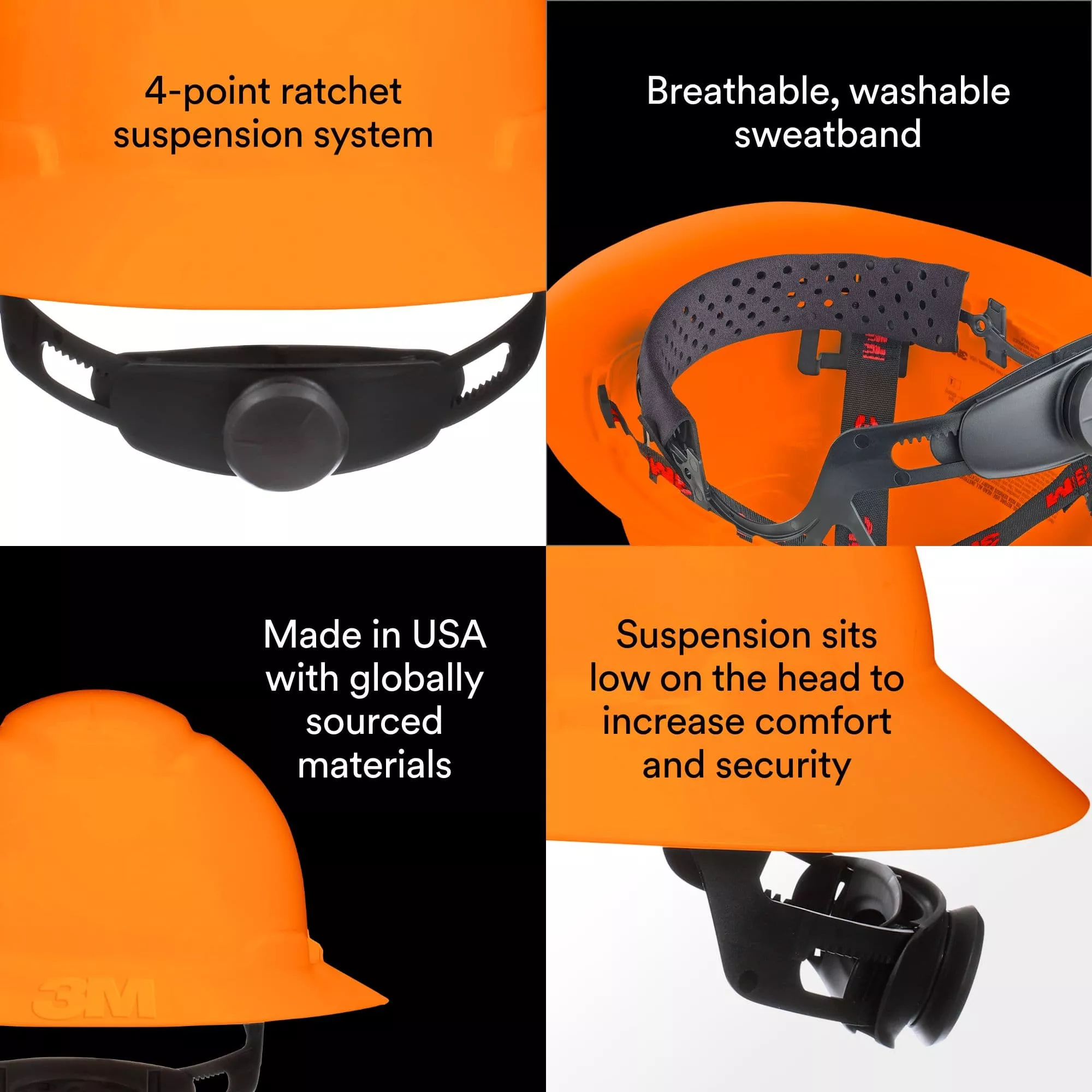 SKU 7100297624 | 3M™ SecureFit™ Full Brim Hard Hat CHH-FB-R-O6-SL