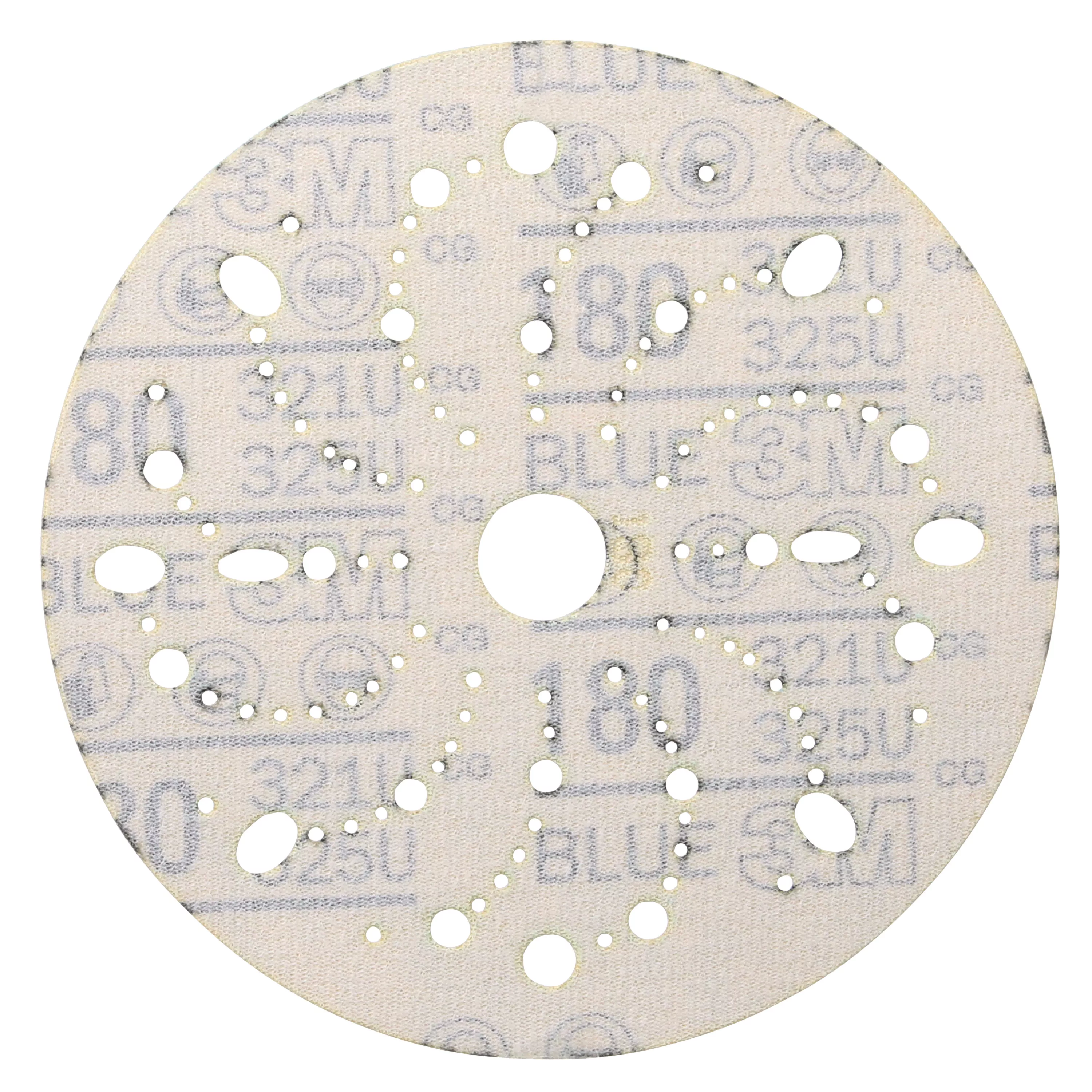 SKU 7100091094 | 3M™ Hookit™ Blue Abrasive Disc 321U Multi-hole