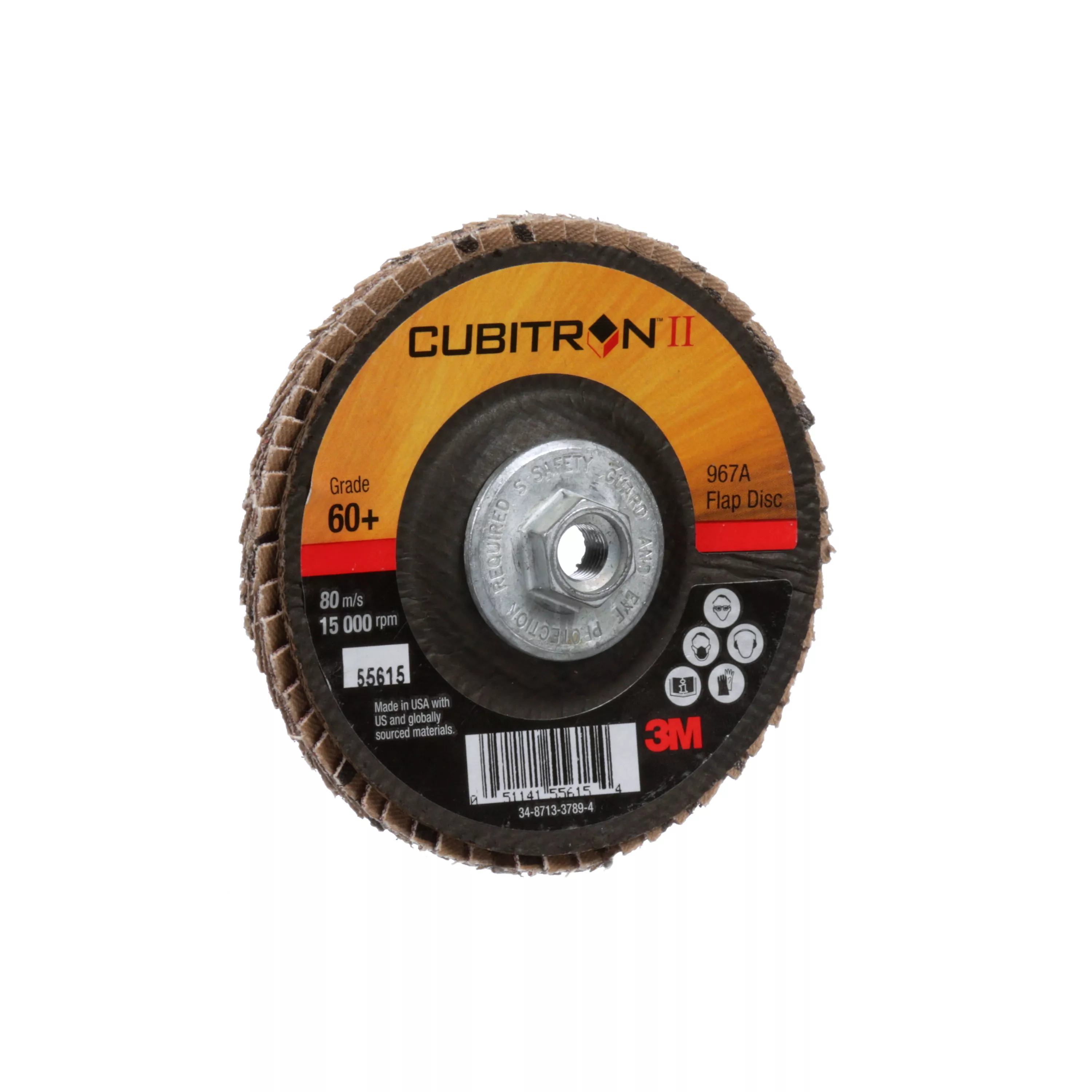 SKU 7010363293 | 3M™ Cubitron™ II Flap Disc 967A