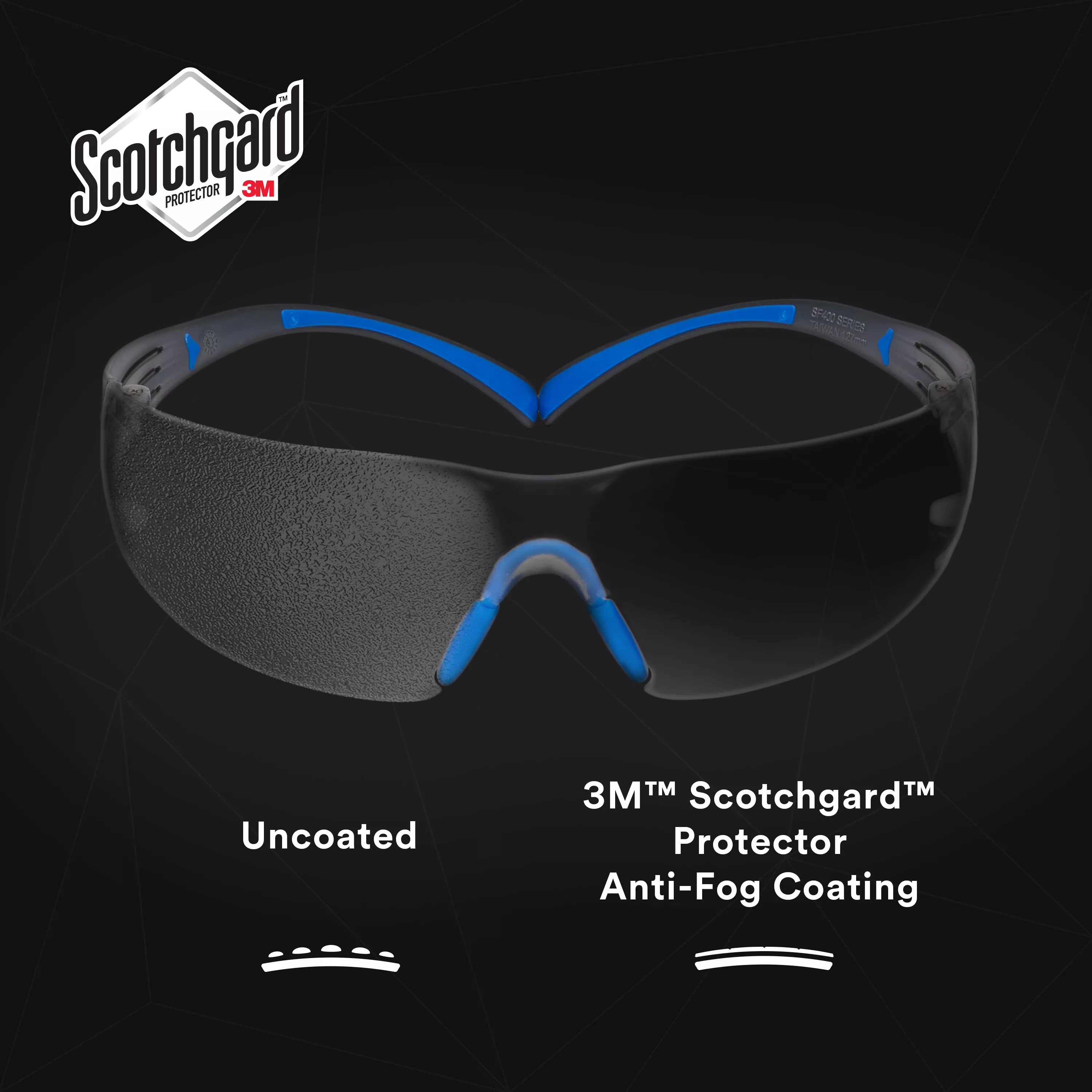 SKU 7100156101 | 3M™ SecureFit™ Safety Glasses SF402SGAF-BLU