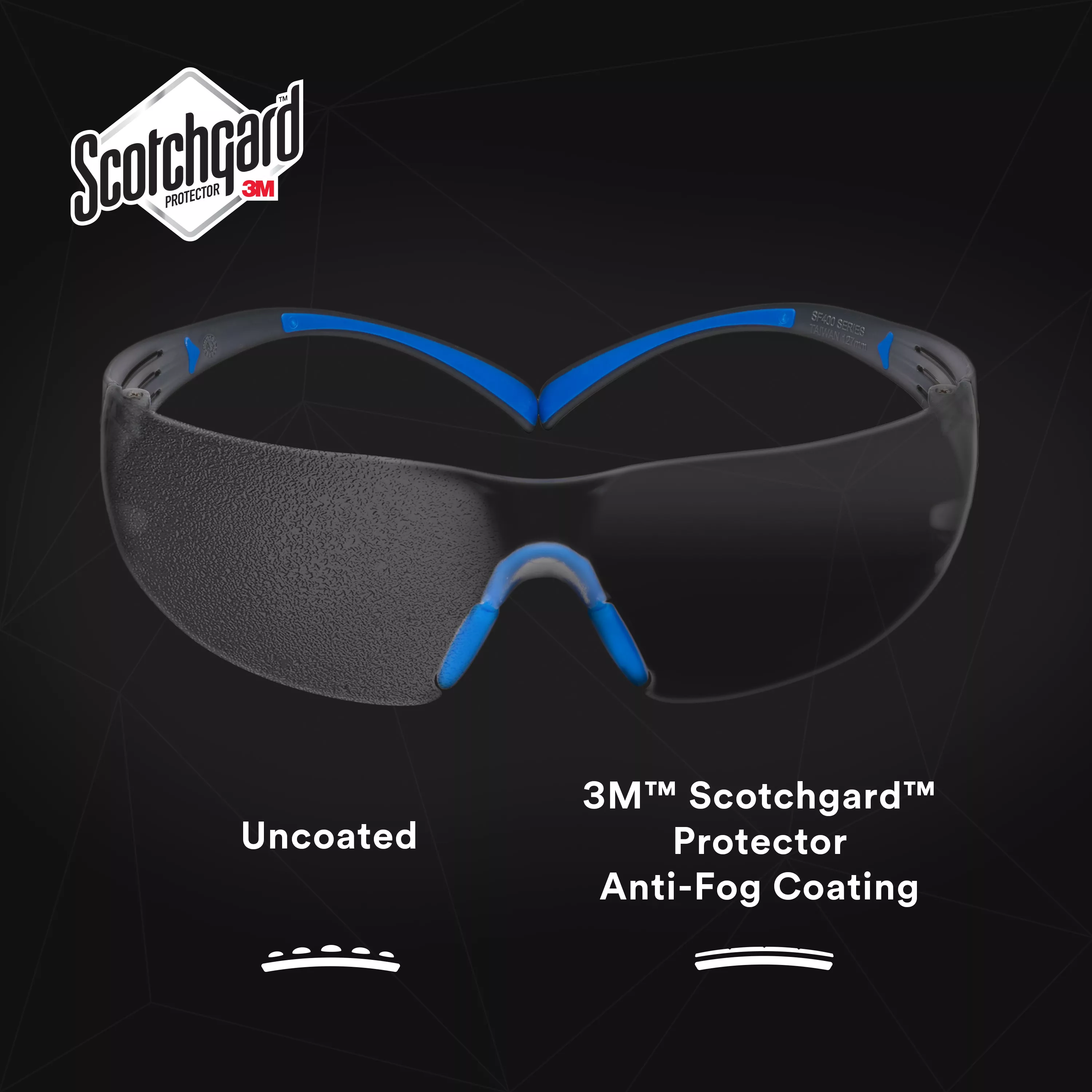 SKU 7100156103 | 3M™ SecureFit™ Safety Glasses SF407SGAF-BLU