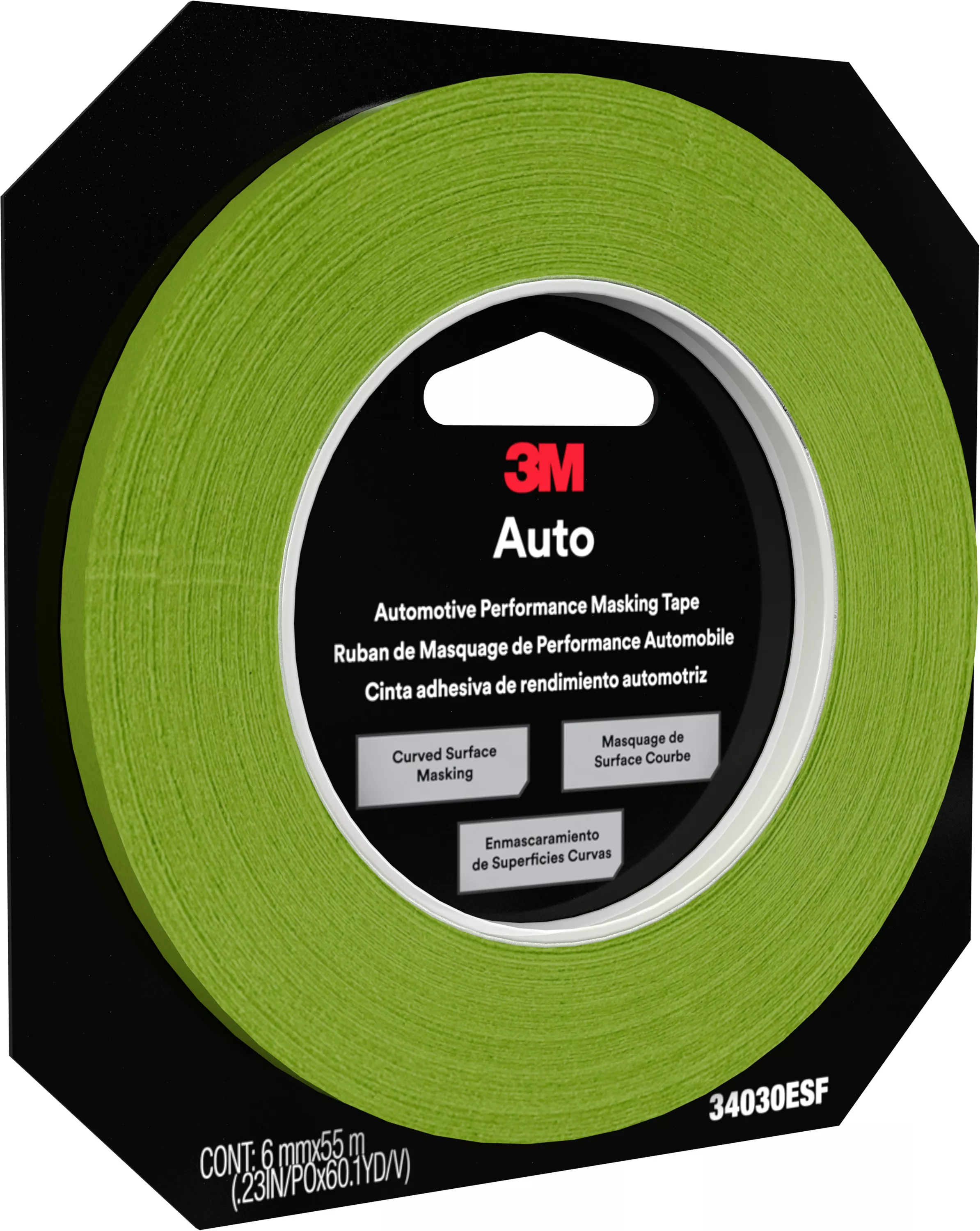 3M™ Automotive Performance Masking Tape 34030ESF, 6mm x 55m, 48 per case