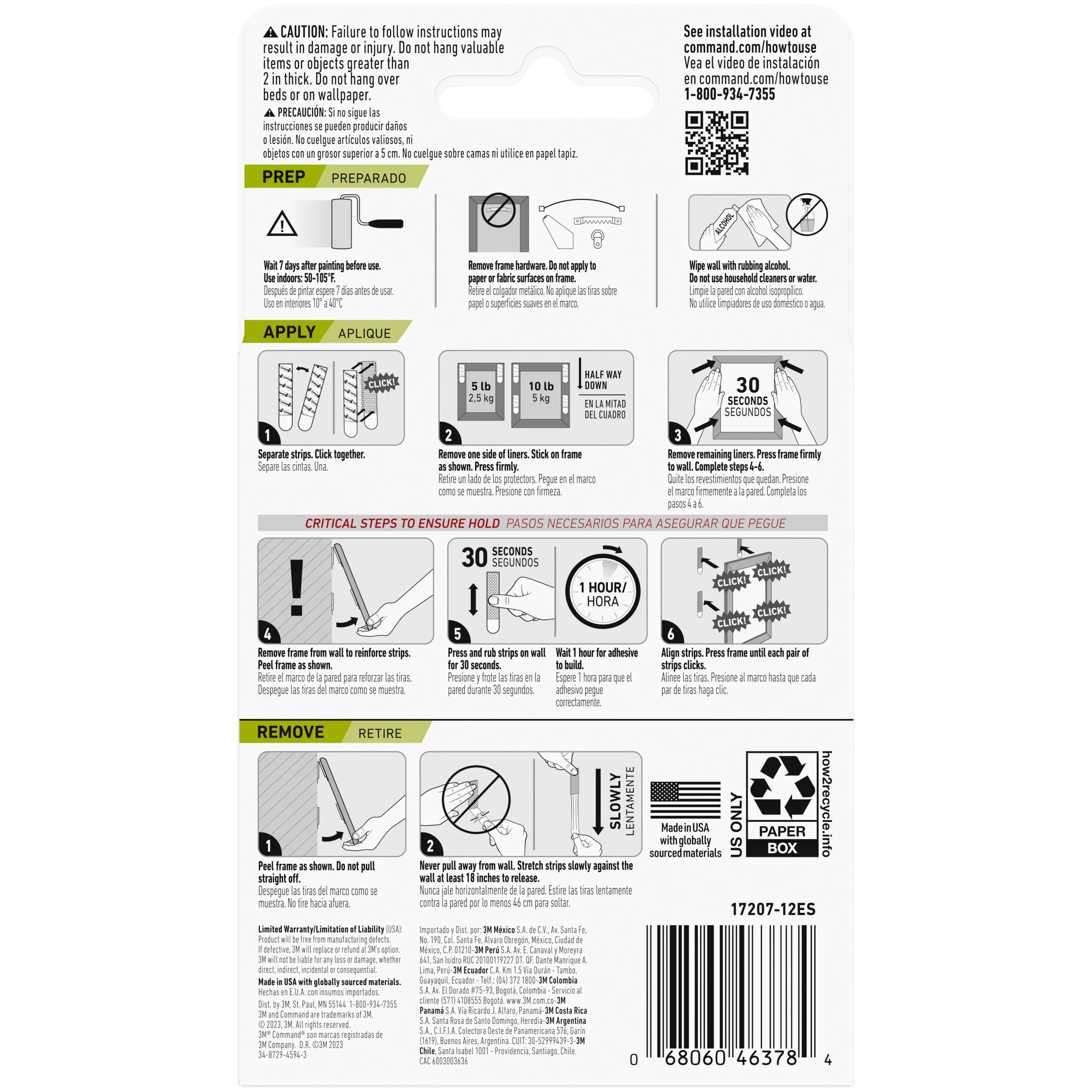 SKU 7100277571 | Command™ Narrow Picture Hanging Strips Value Pack 17207-12ES