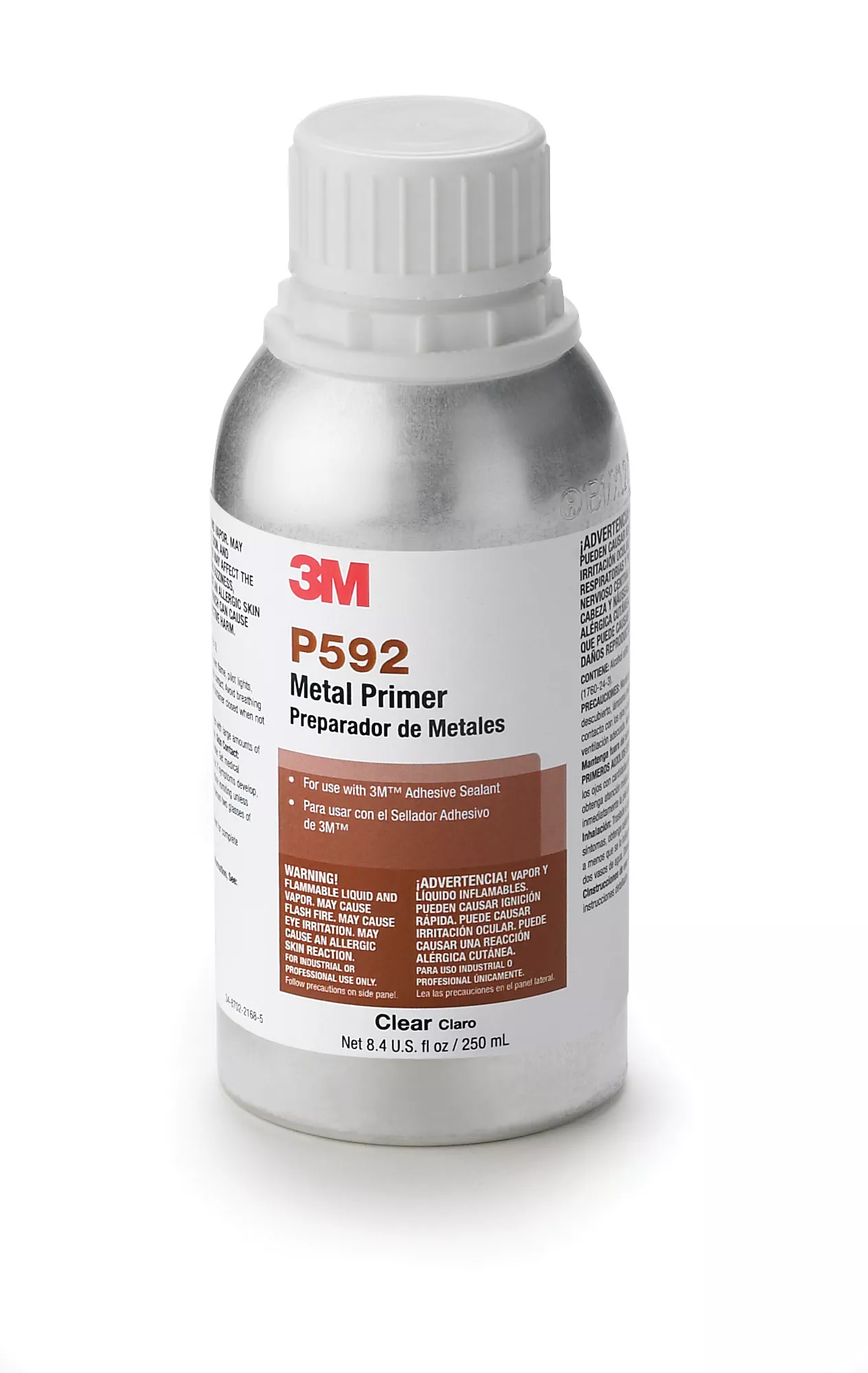 3M™ Metal Primer P592, Clear, 250 mL Bottle, 12/Case