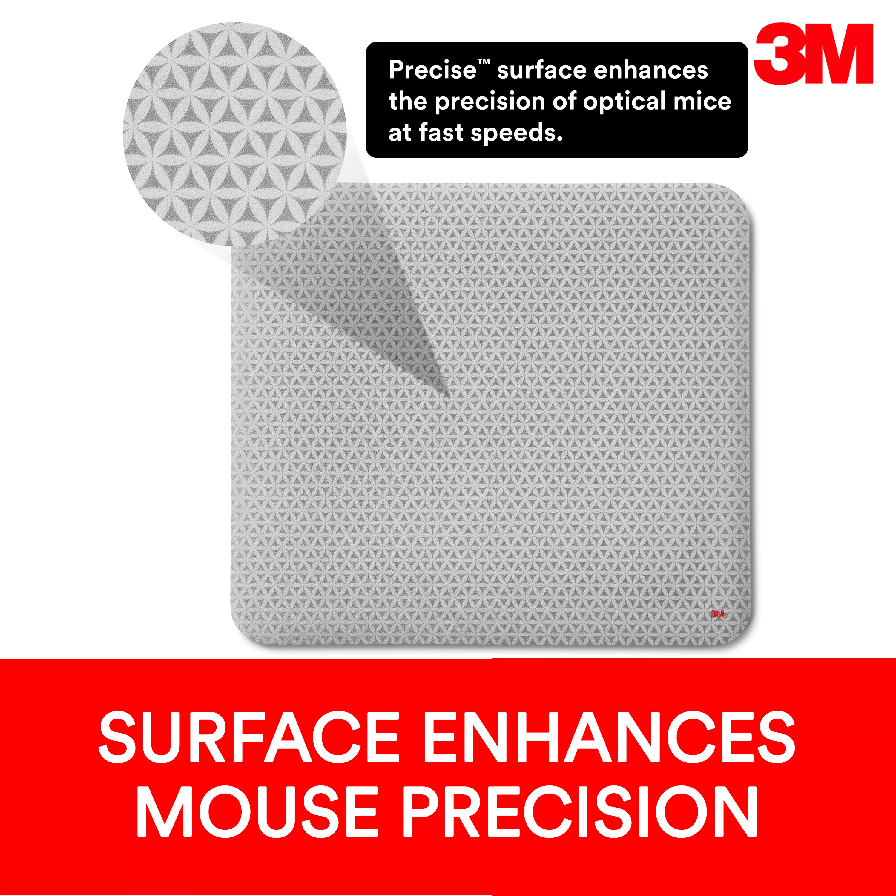 Product Number MP114-BSD1 | 3M™ Precise™ Mouse Pad Enhances the Precision of Optical Mice 