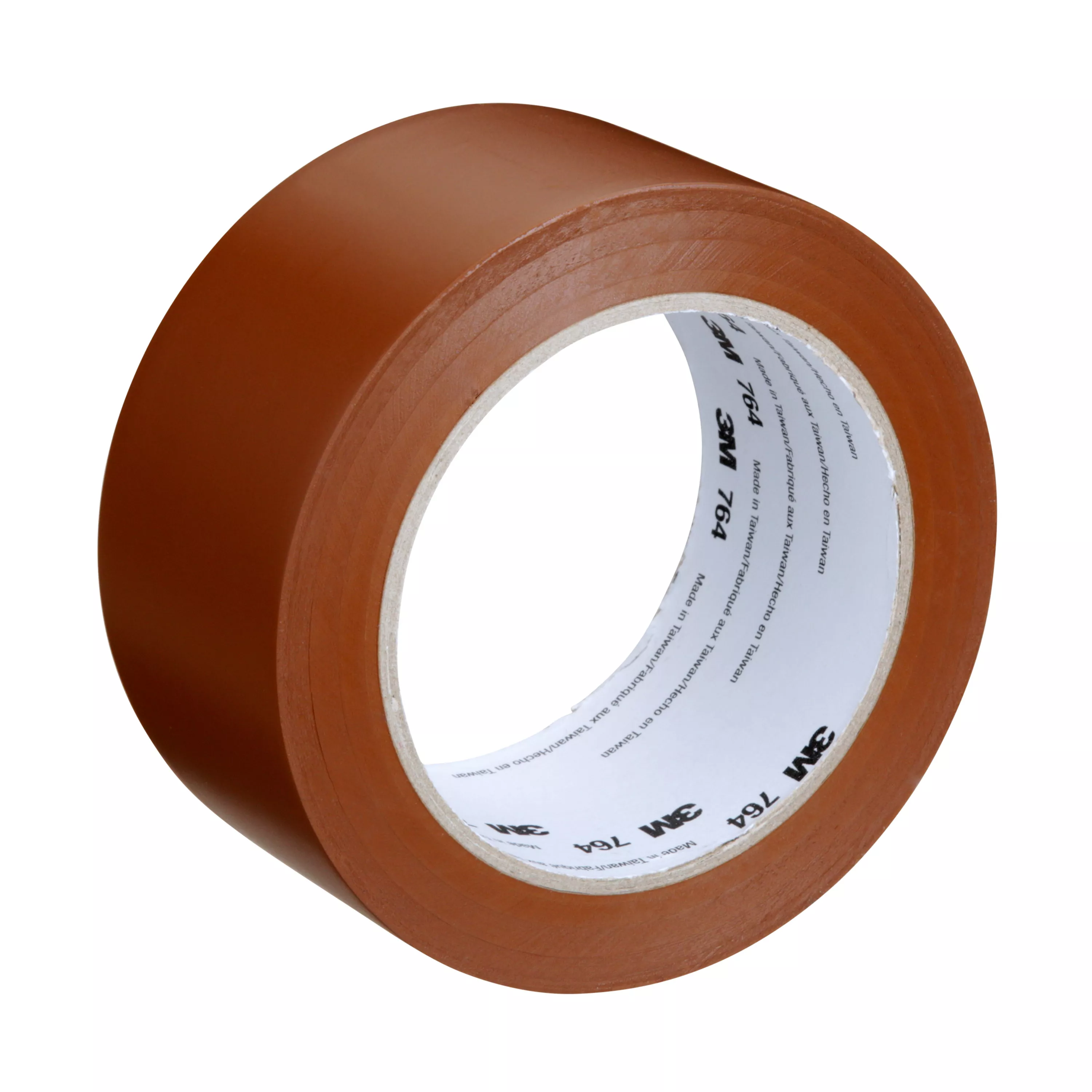 3M™ General Purpose Vinyl Tape 764, Brown, 2 in x 36 yd, 5 mil, 24 Roll/Case, Individually Wraped Conveniently Packaged