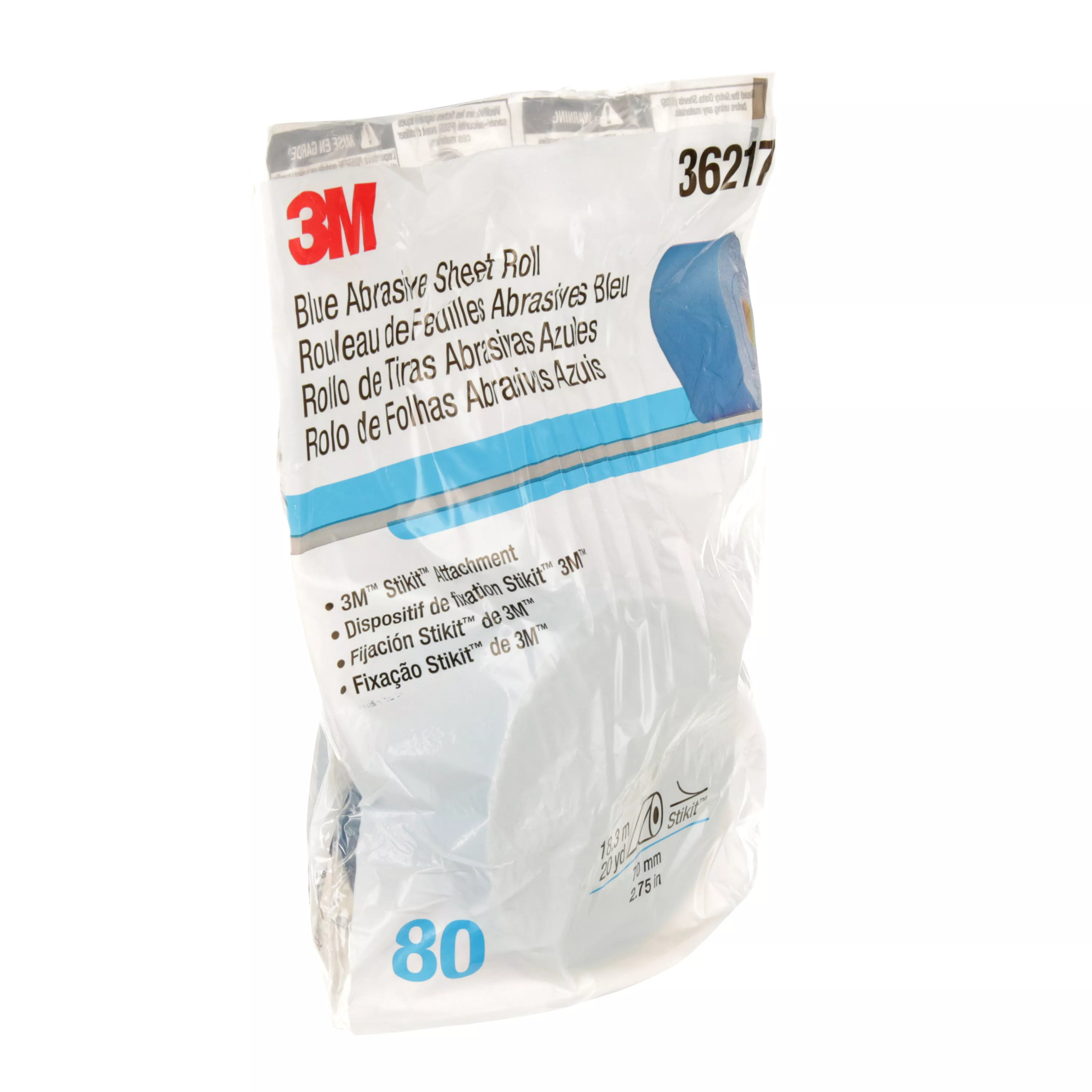 SKU 7100098207 | 3M™ Stikit™ Blue Abrasive Sheet Roll 321U