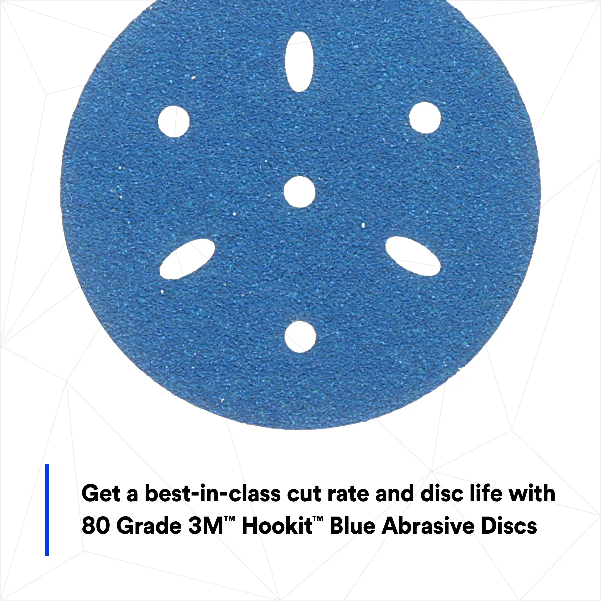 SKU 7100091341 | 3M™ Hookit™ Blue Abrasive Disc Multi-hole