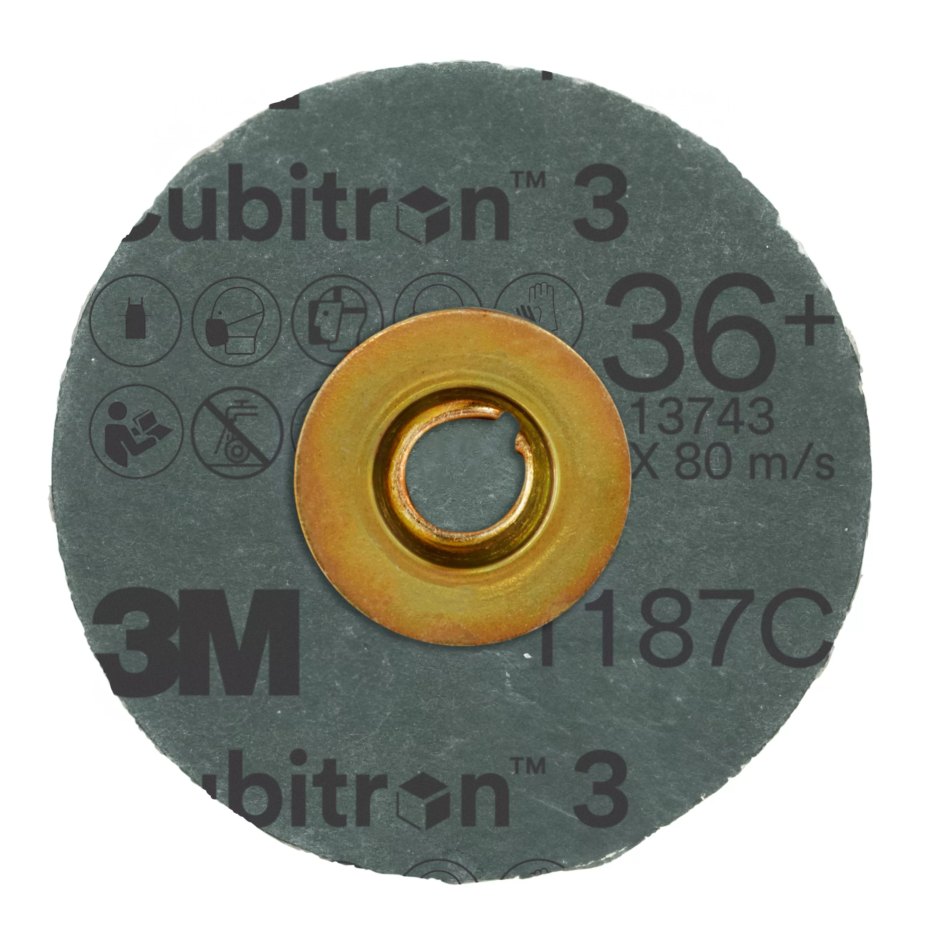 SKU 7100332091 | 3M™ Cubitron™ 3 Roloc™ Fibre Disc 1187C