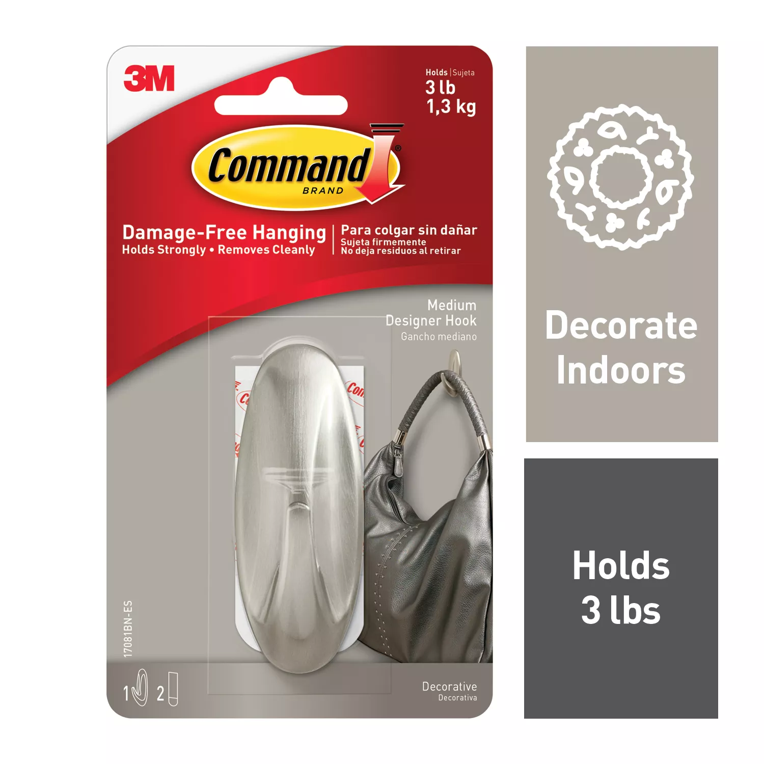 Command™ Designer Medium Hook 17081BN-ES