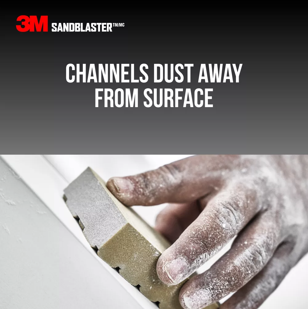 Product Number 20908-120-UFS | 3M™ SandBlaster™ DUST CHANNELING Sanding Sponge