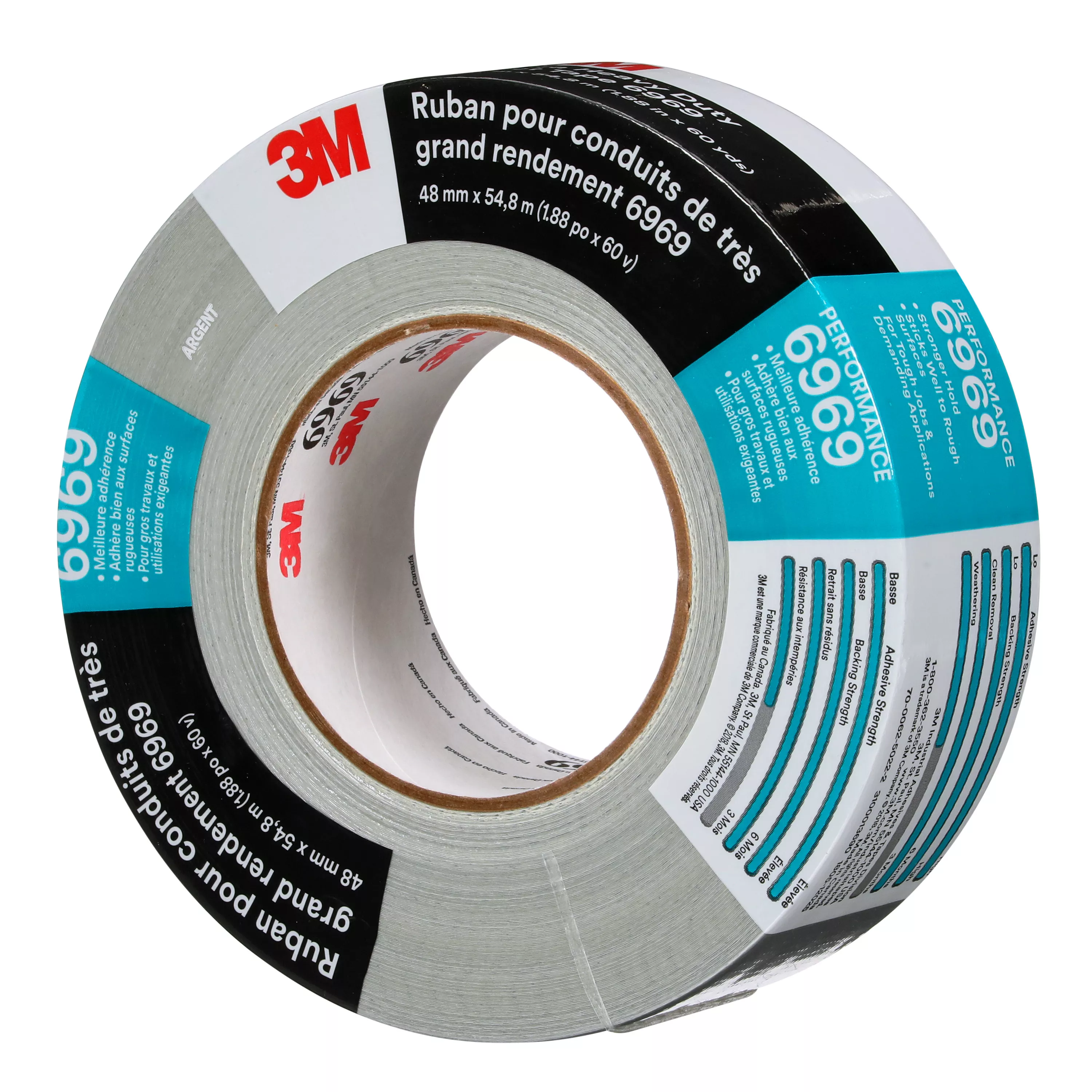 SKU 7000001230 | 3M™ Extra Heavy Duty Duct Tape 6969