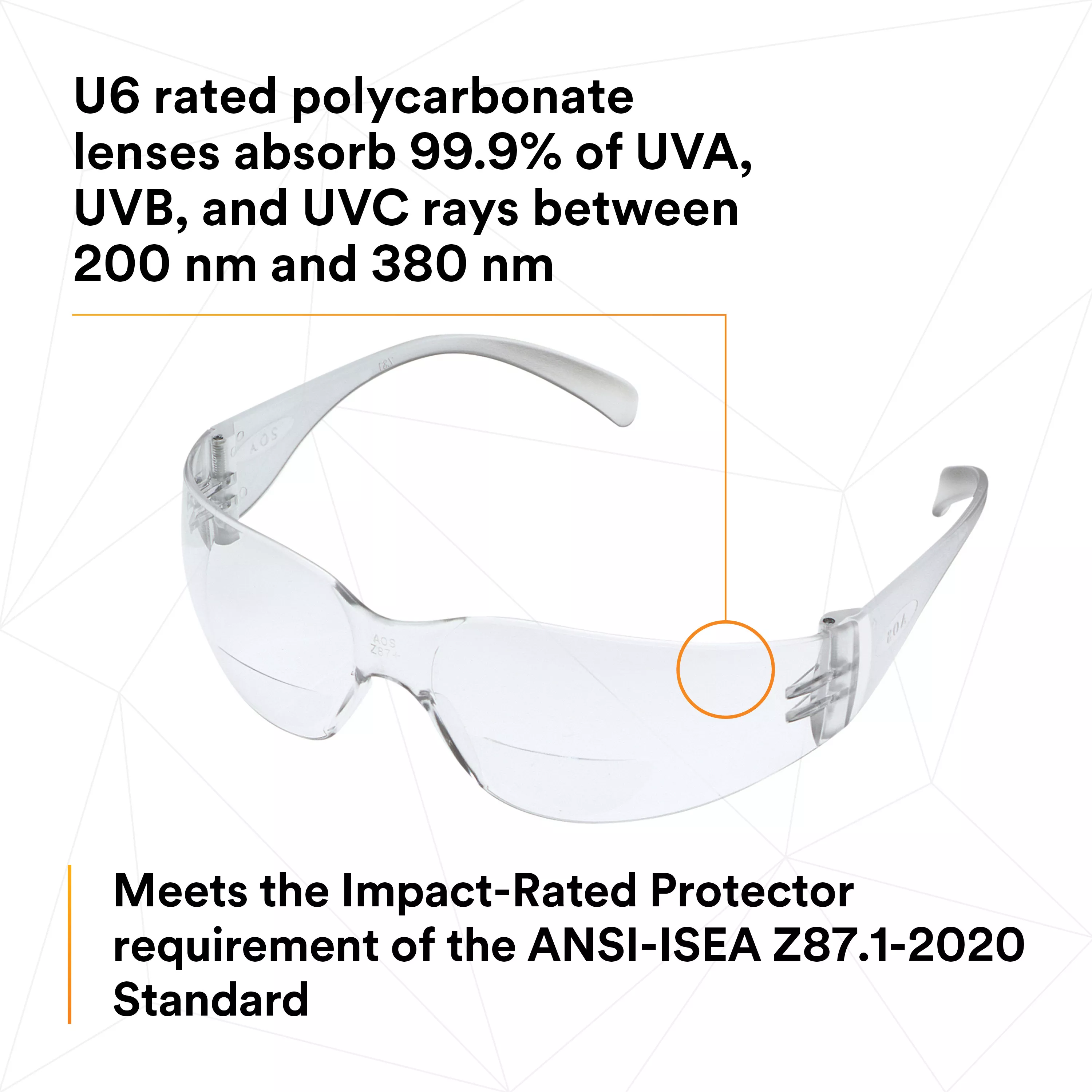 SKU 7000127513 | 3M™ Virtua™ Reader Protective Eyewear 11515-00000-20 Clear Anti-Fog Lens