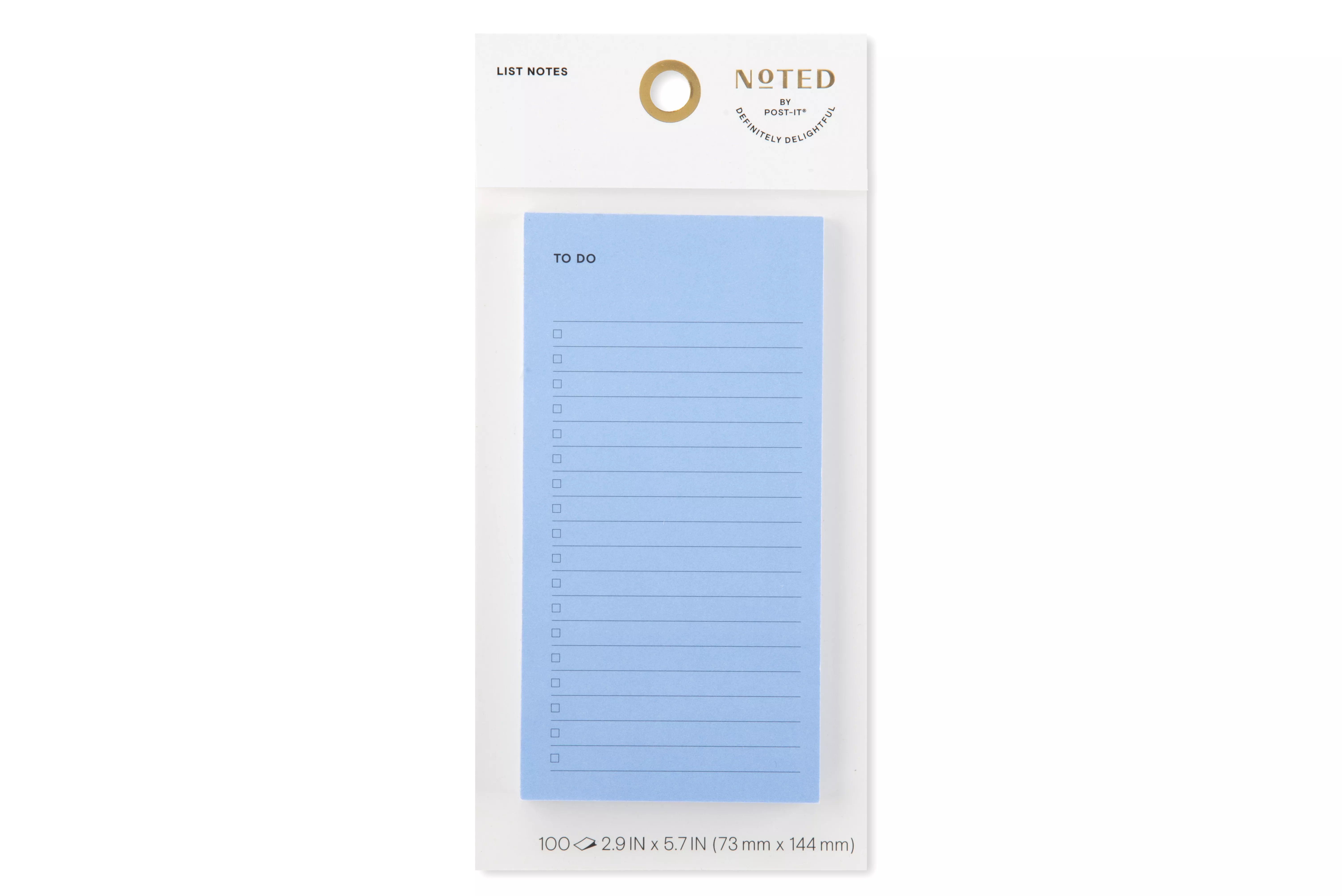 Post-it® Printed Notes NTD-36-BLU3, 2.9 in x 5.7 in (73 mm x 144 mm)