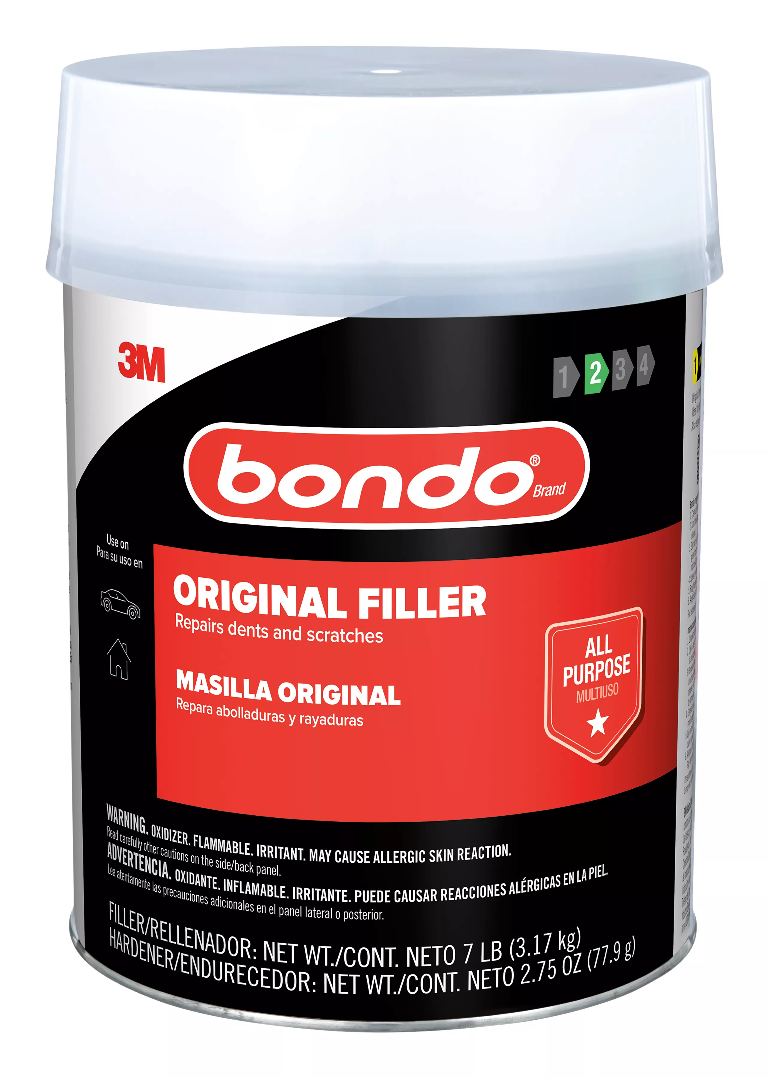 Bondo® Original Filler OR-GAL-ES, 7lb, 2/case