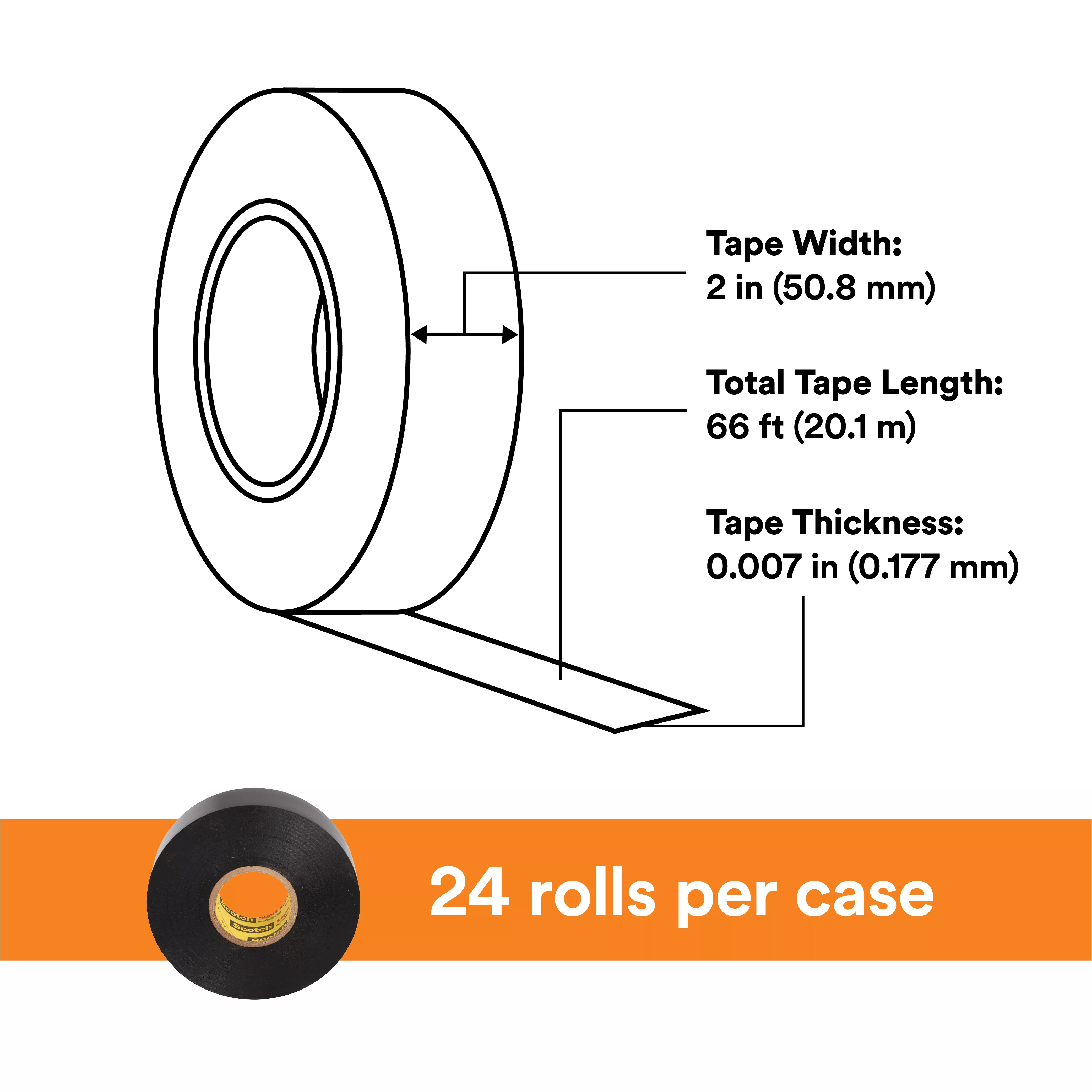 SKU 7000058137 | Scotch® Super 33+ Vinyl Electrical Tape