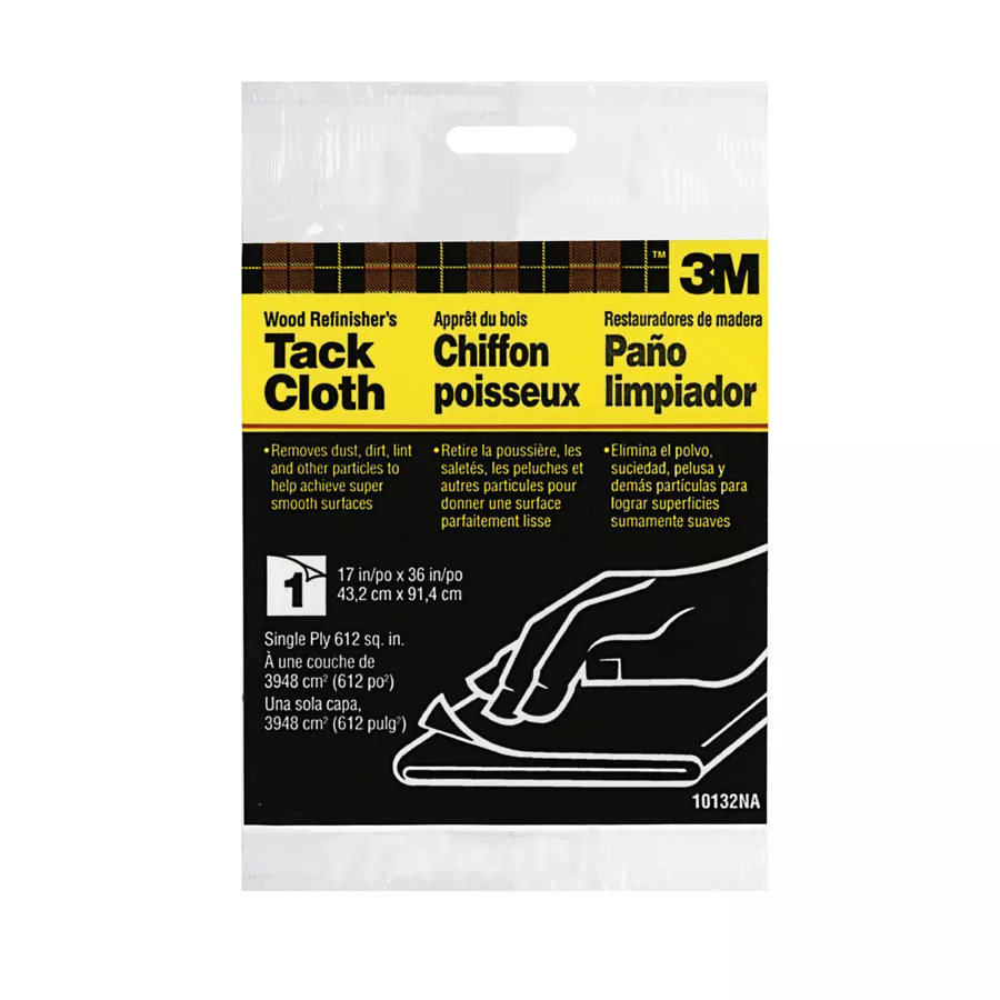 3M™ Tack Cloth 10132NA, 17 in x 36 in, Single Ply 48 cs