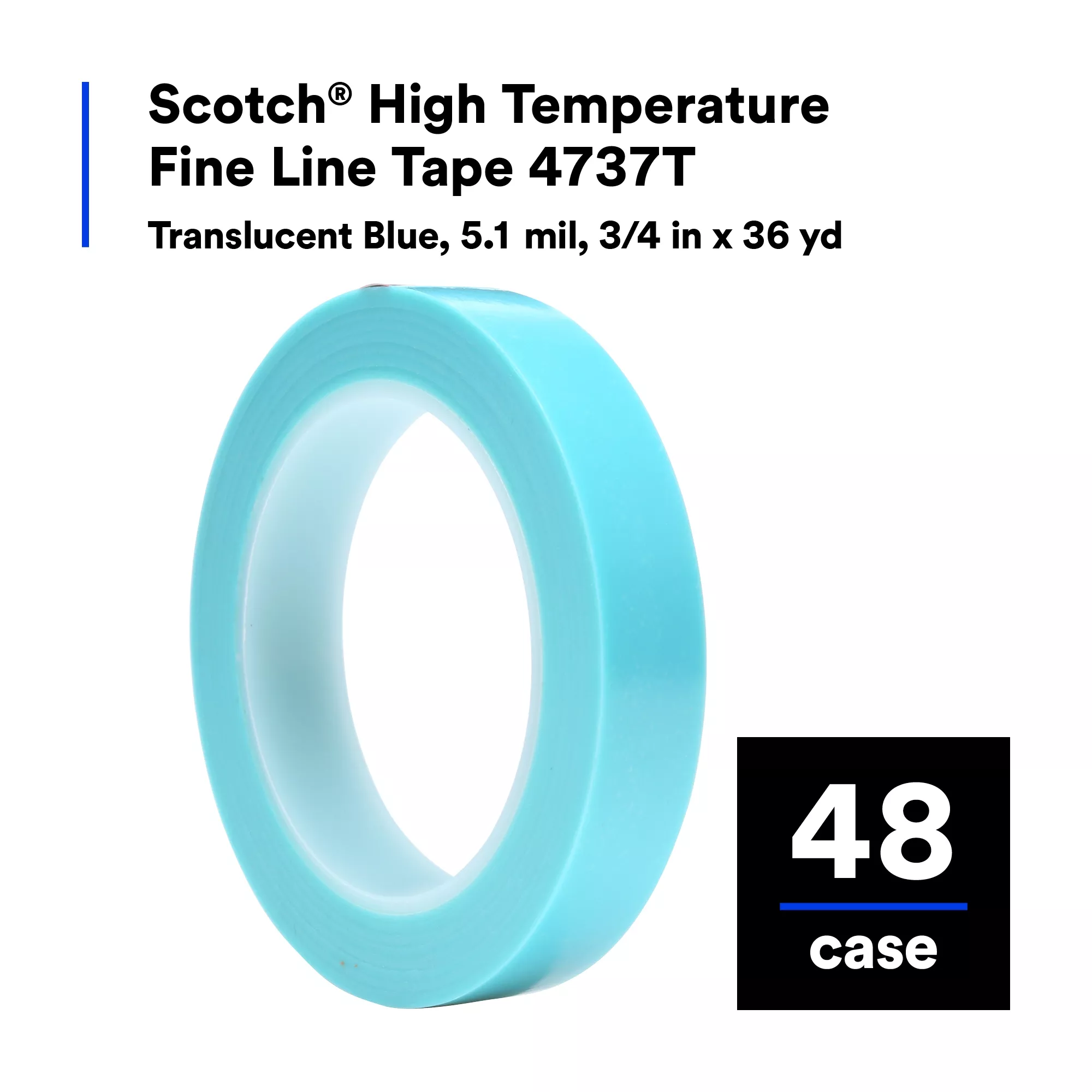 SKU 7000048628 | Scotch® High Temperature Fine Line Tape 4737T