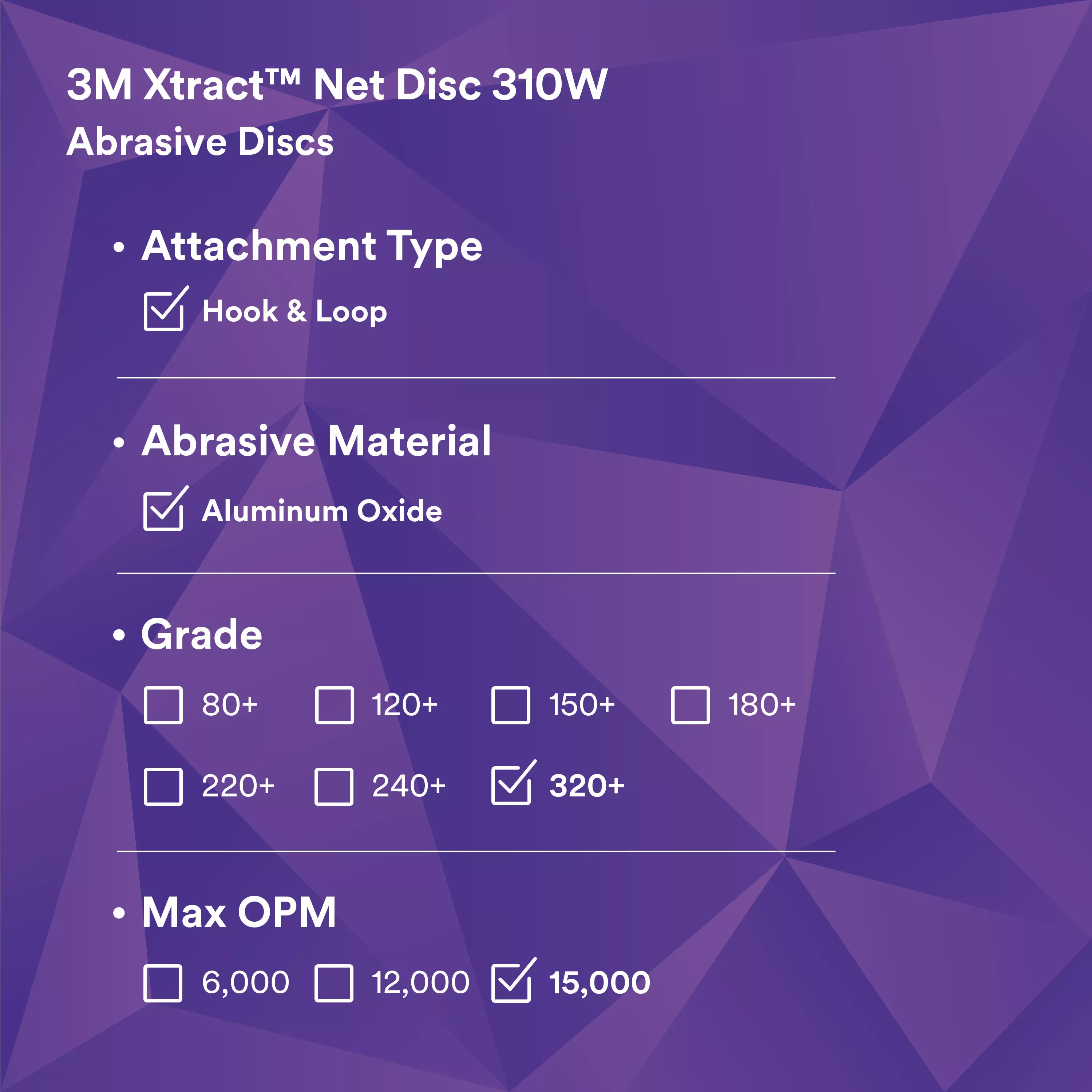 Product Number 310W | 3M Xtract™ Net Disc 310W