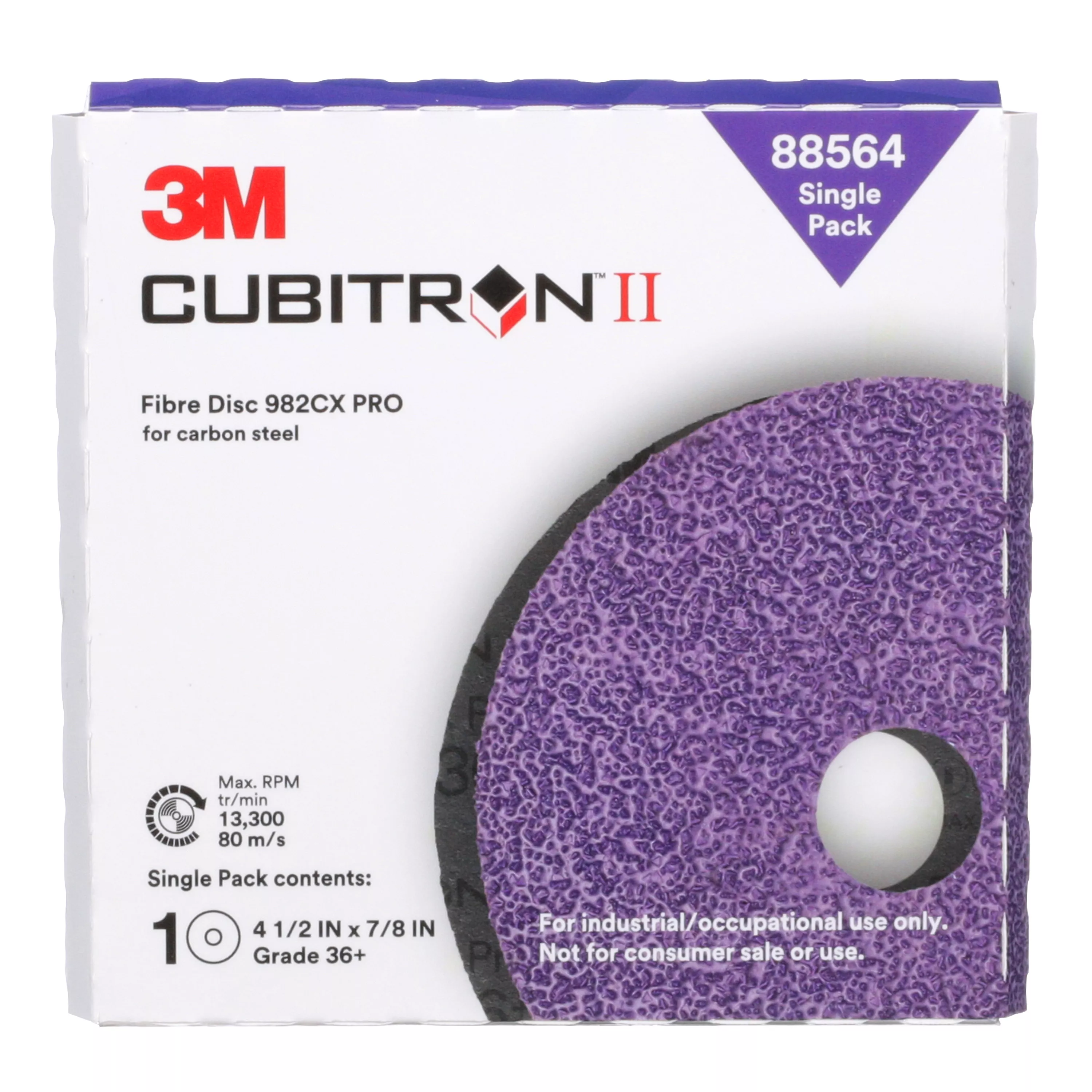 SKU 7100253451 | 3M™ Cubitron™ II Fibre Disc 982CX Pro