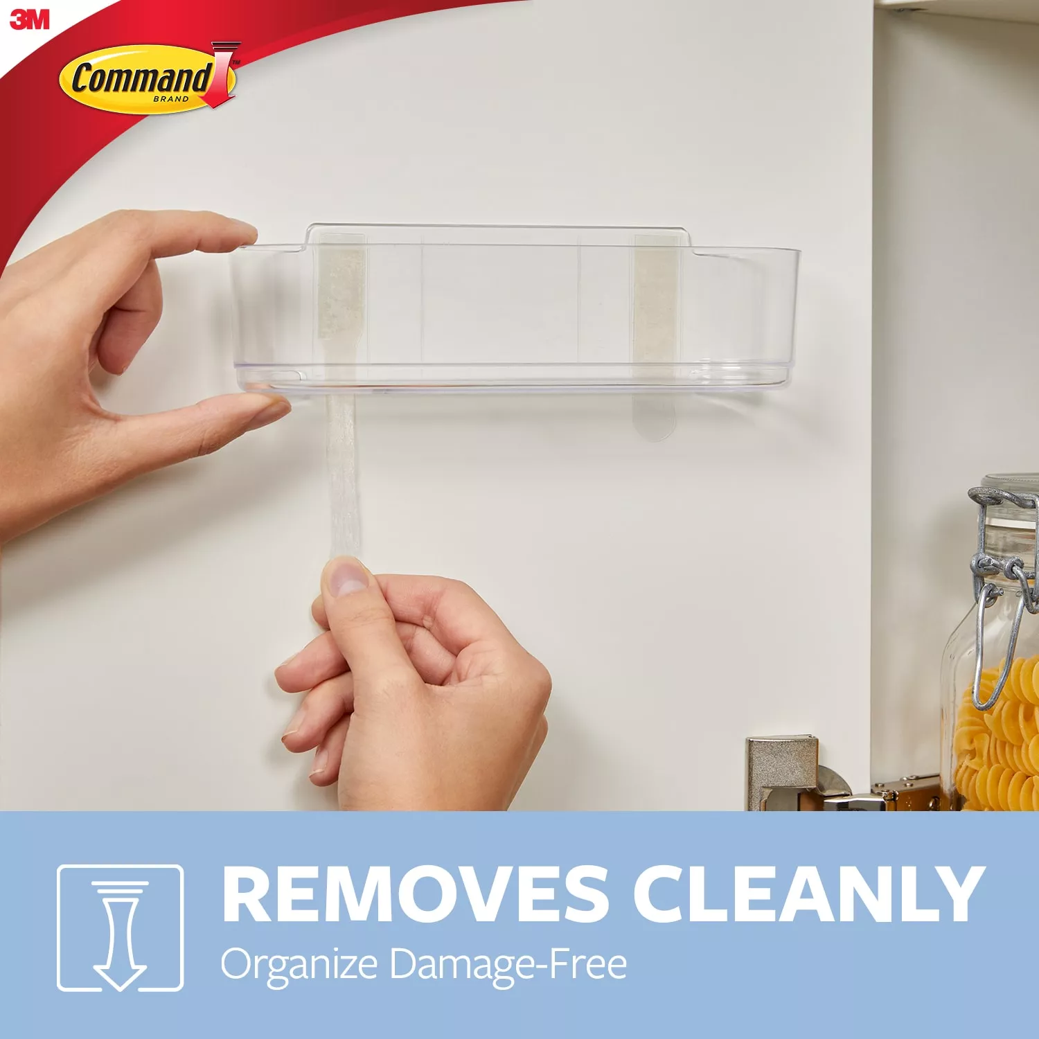 SKU 7100284683 | Command™ Clear Large Caddy with Clear Strips HOM15CLR-ES
