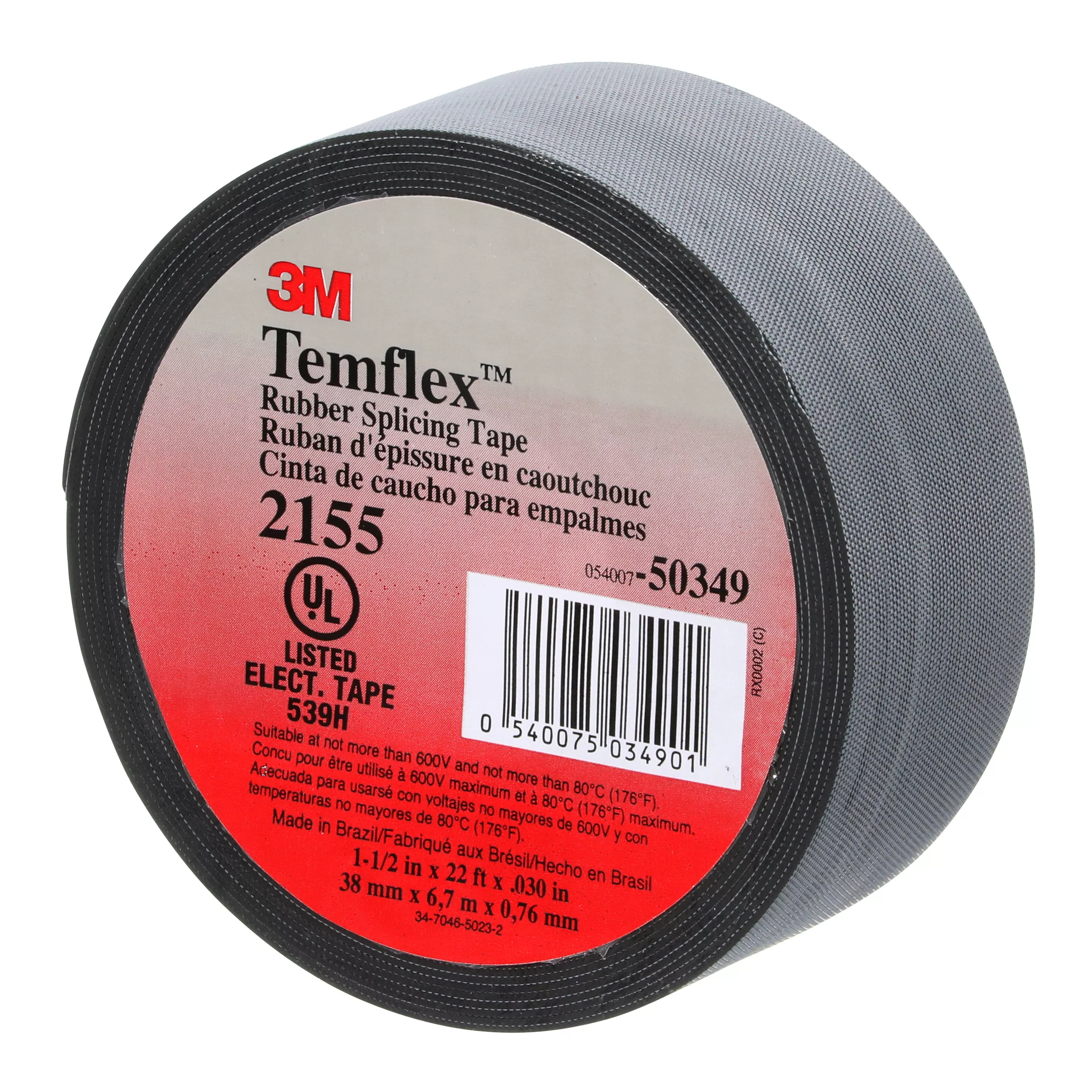 SKU 7000090115 | 3M™ Temflex™ Rubber Splicing Tape 2155