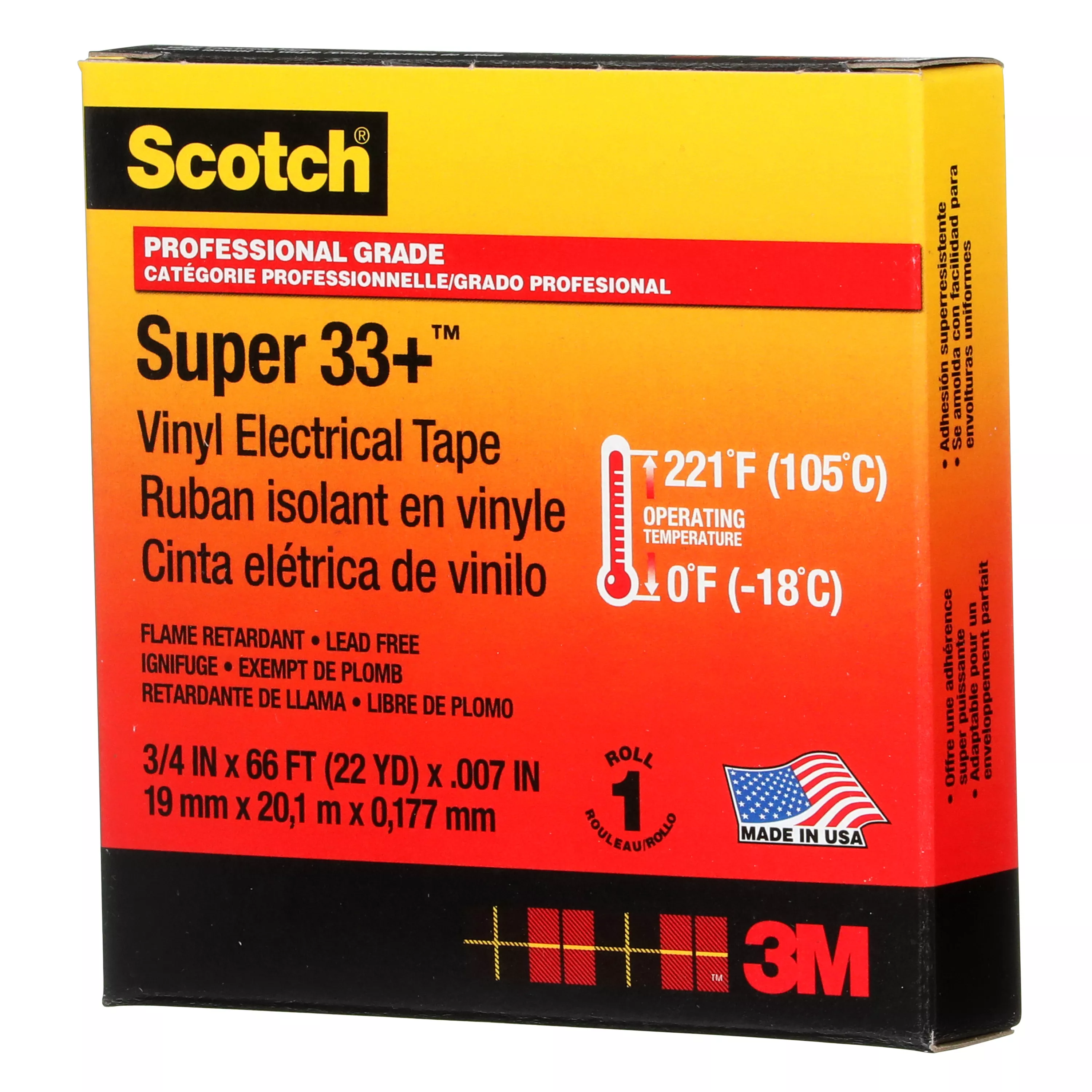 SKU 7010398370 | Scotch® Super 33+ Vinyl Electrical Tape