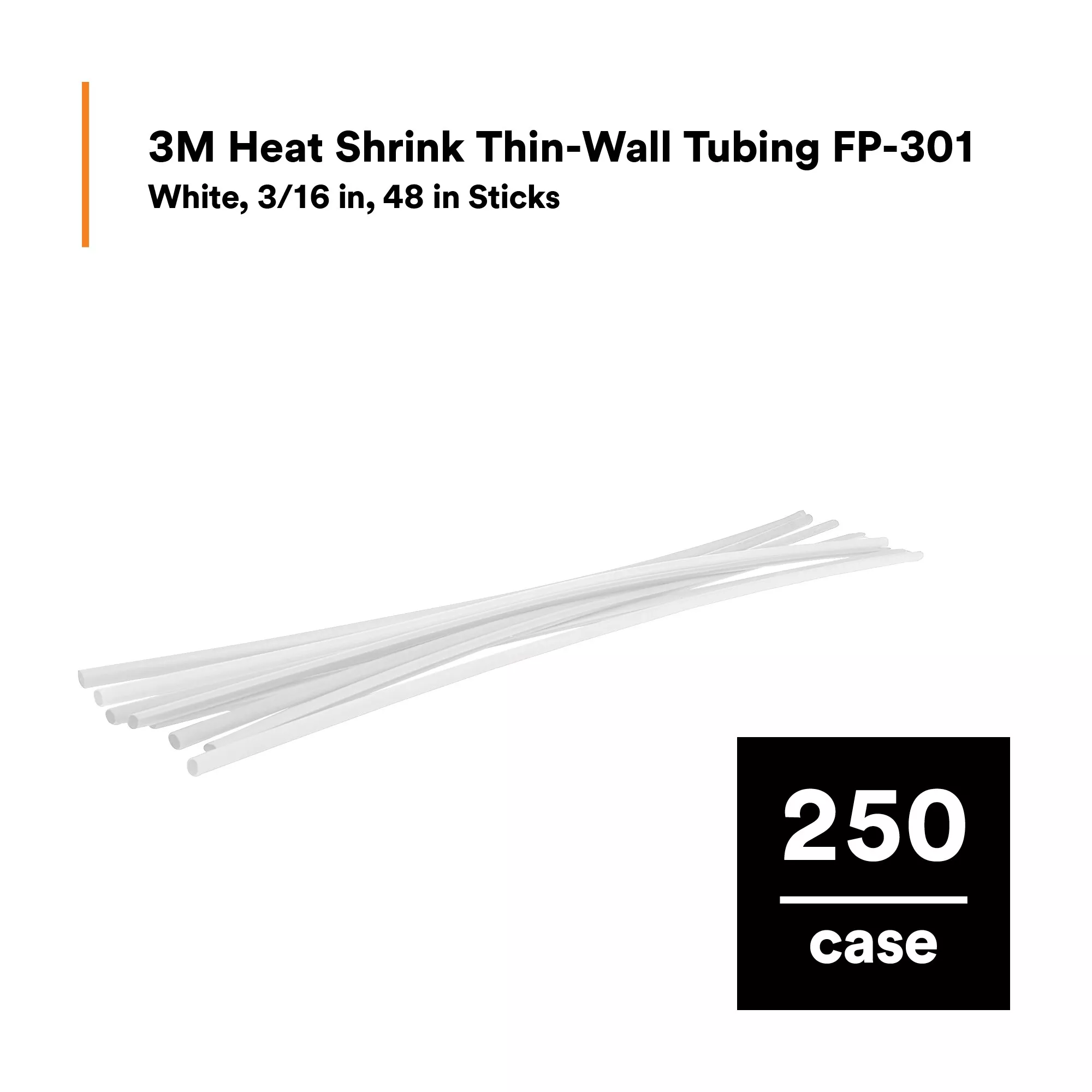 SKU 7010350191 | 3M™ Heat Shrink Thin-Wall Tubing FP-301-3/16-48