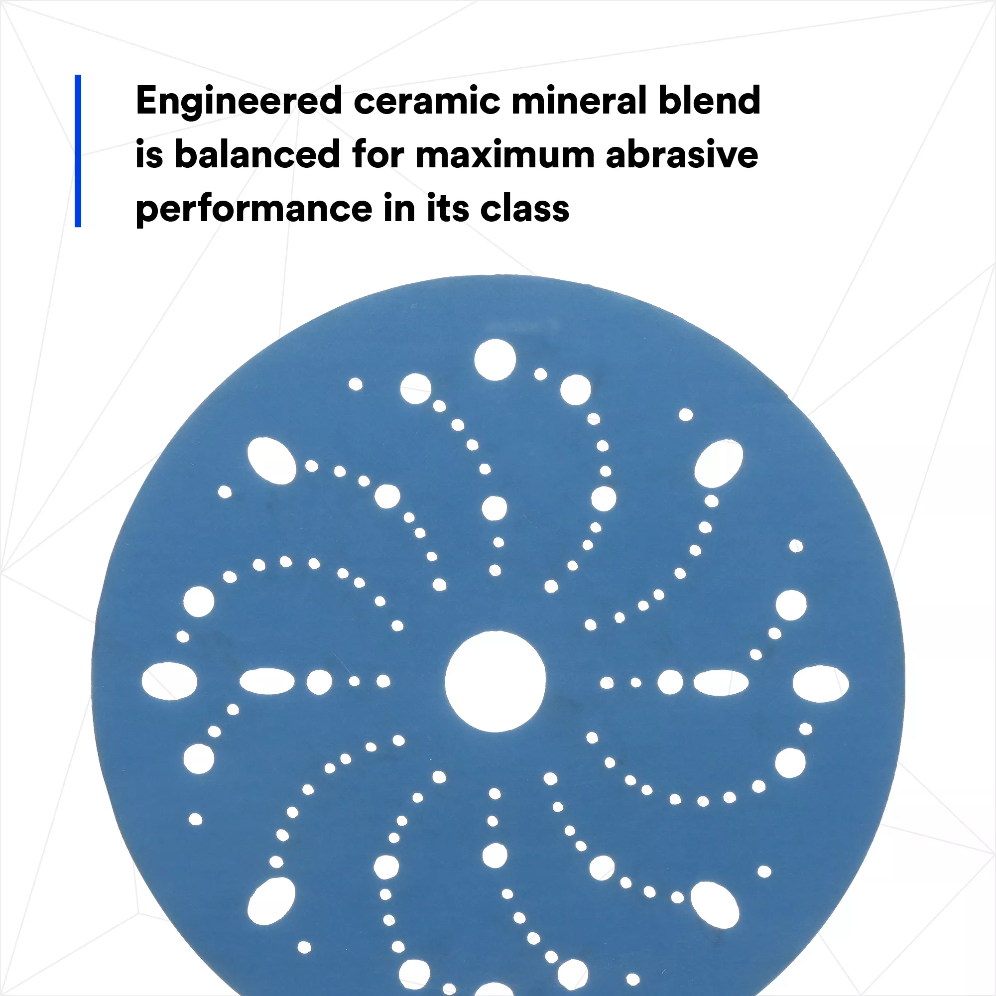 SKU 7100091111 | 3M™ Hookit™ Blue Abrasive Disc 321U Multi-hole