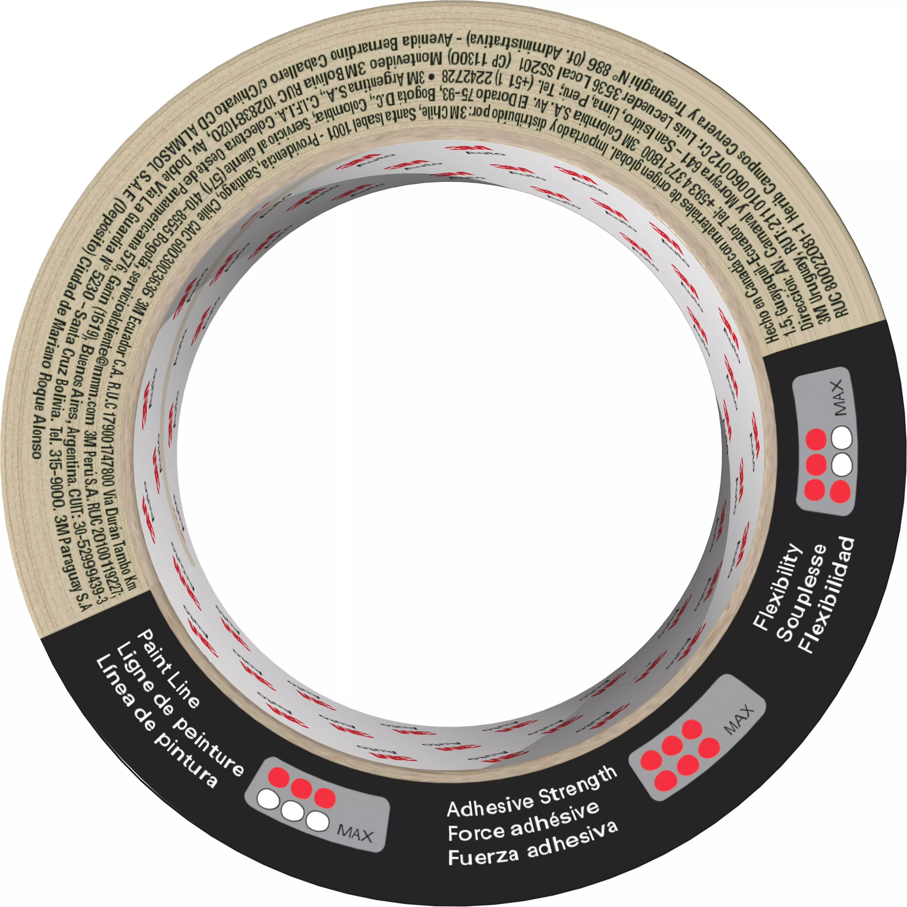 3M™ Automotive Masking Tape 03432ESF, 36 mm x 32 m, 24 per case