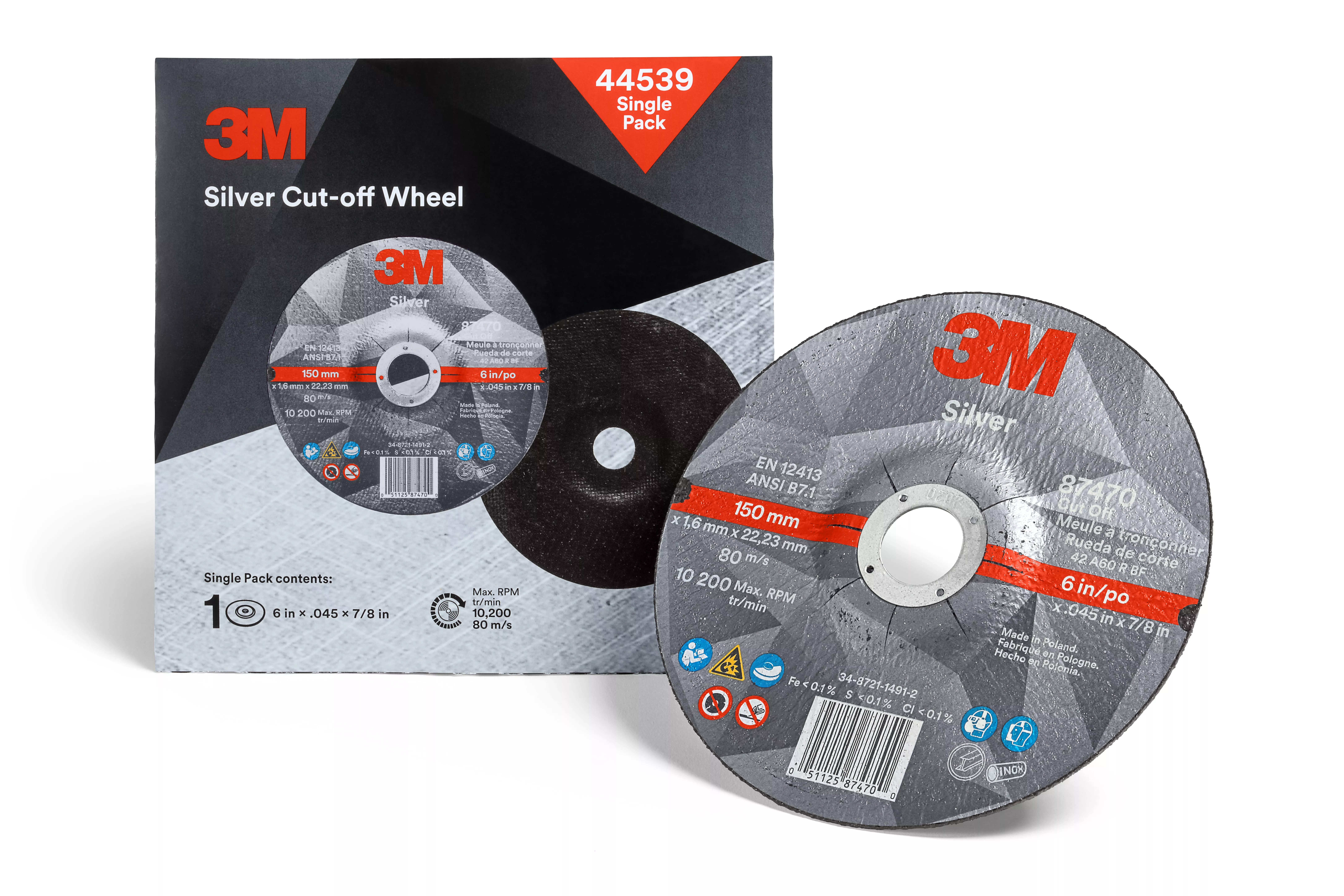 SKU 7100147338 | 3M™ Silver Cut-Off Wheel