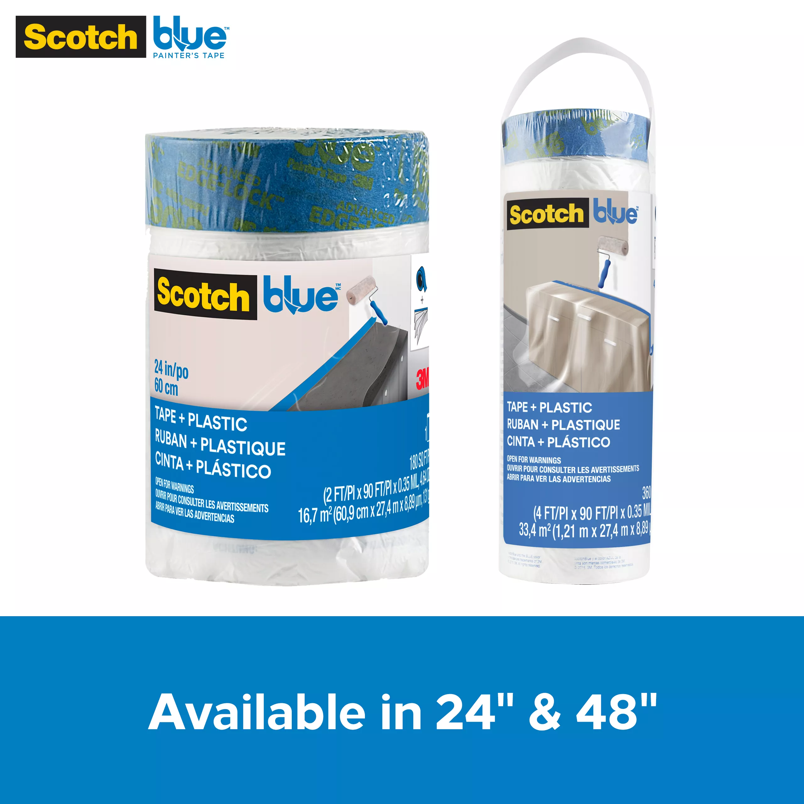 SKU 7100198301 | 3M™ ScotchBlue™ Tape + Plastic PT2093EL-48