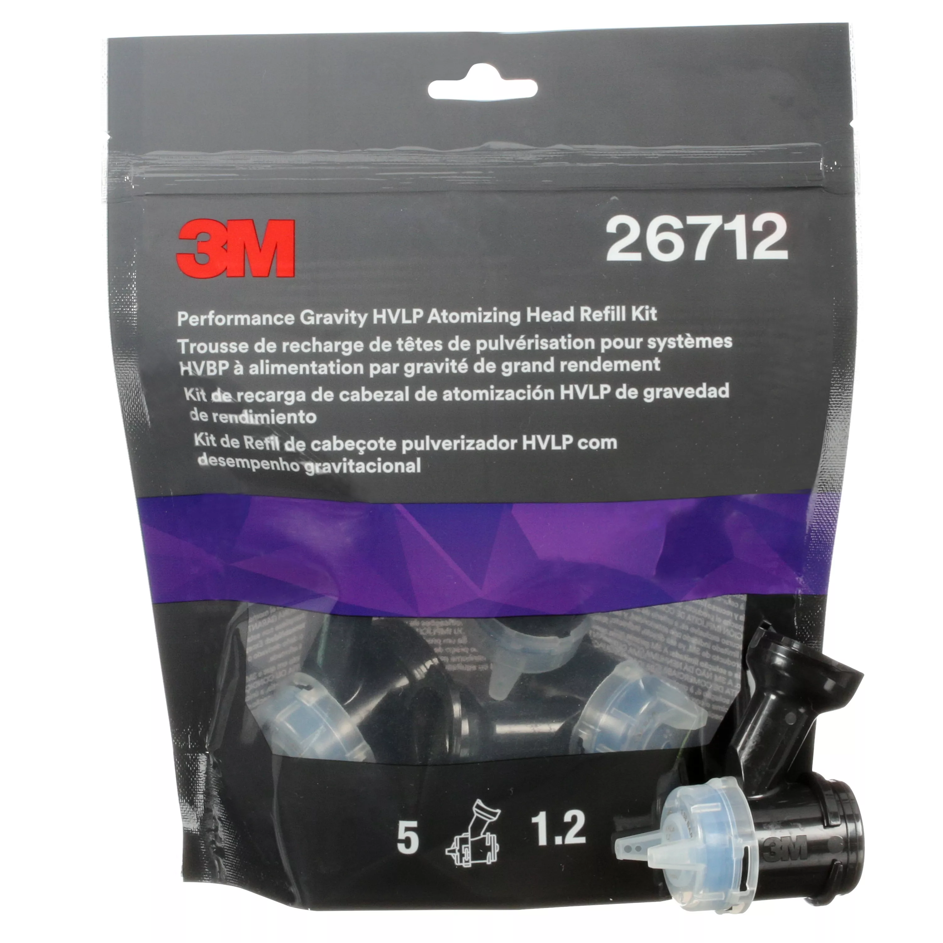 SKU 7100206004 | 3M™ Performance Gravity HVLP Atomizing Head Refill Kit 26712