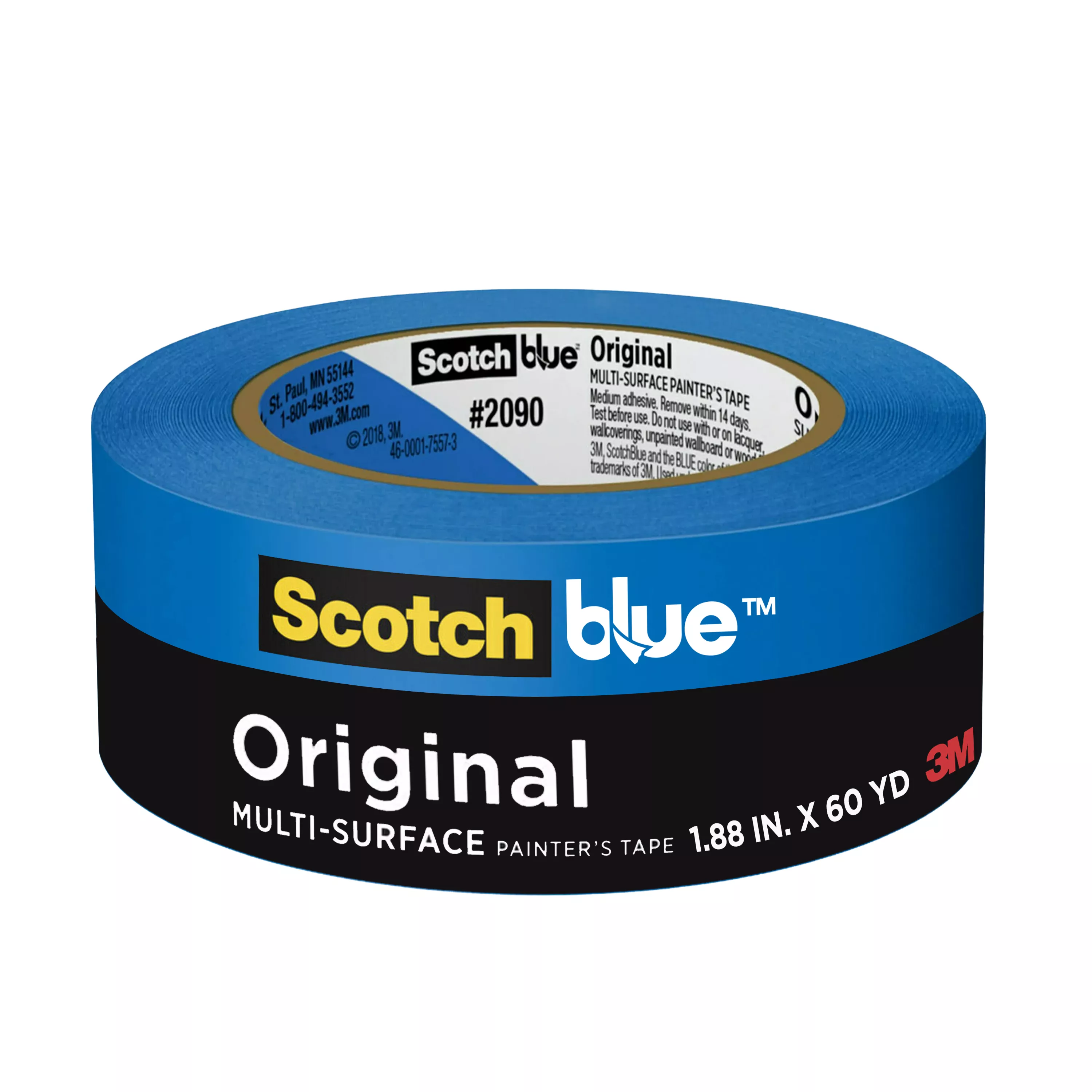 ScotchBlue™ Original Painter's Tape 2090-48NC, 1.88 in x 60 yd (48mm x 54,8m)